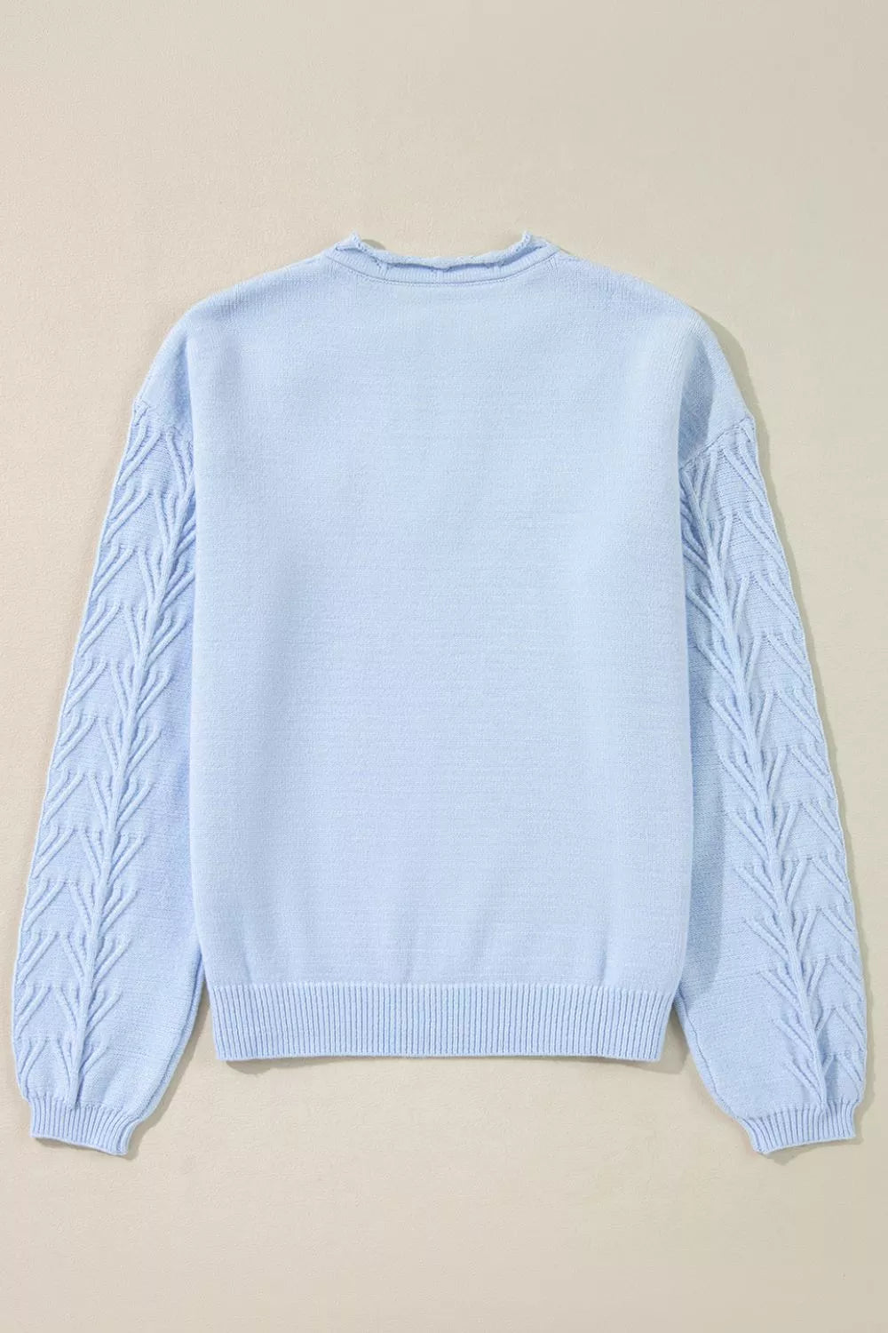 Daisy Notched Long Sleeve Sweater