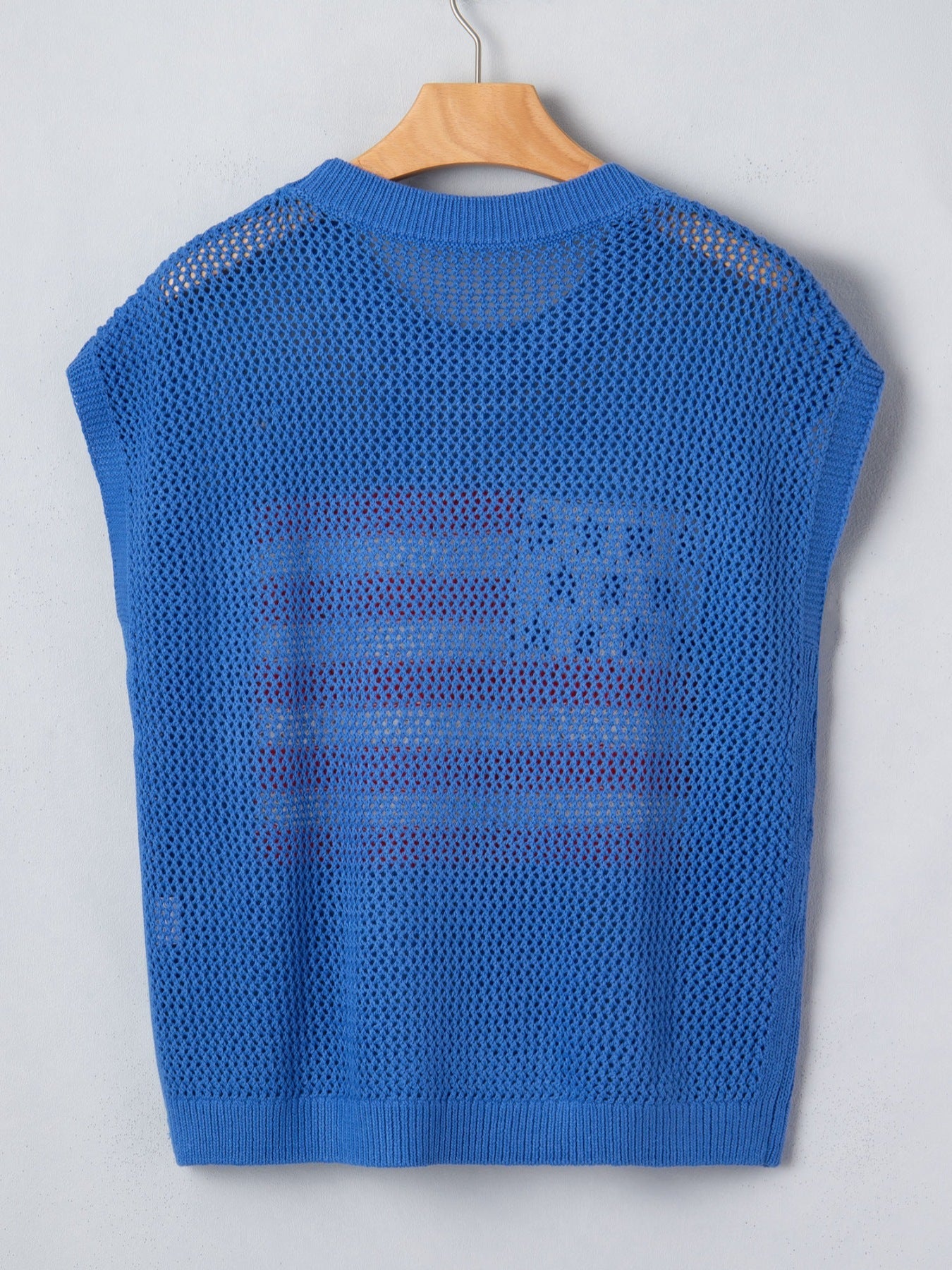Flag Graphic Short Sleeve Sweater Top