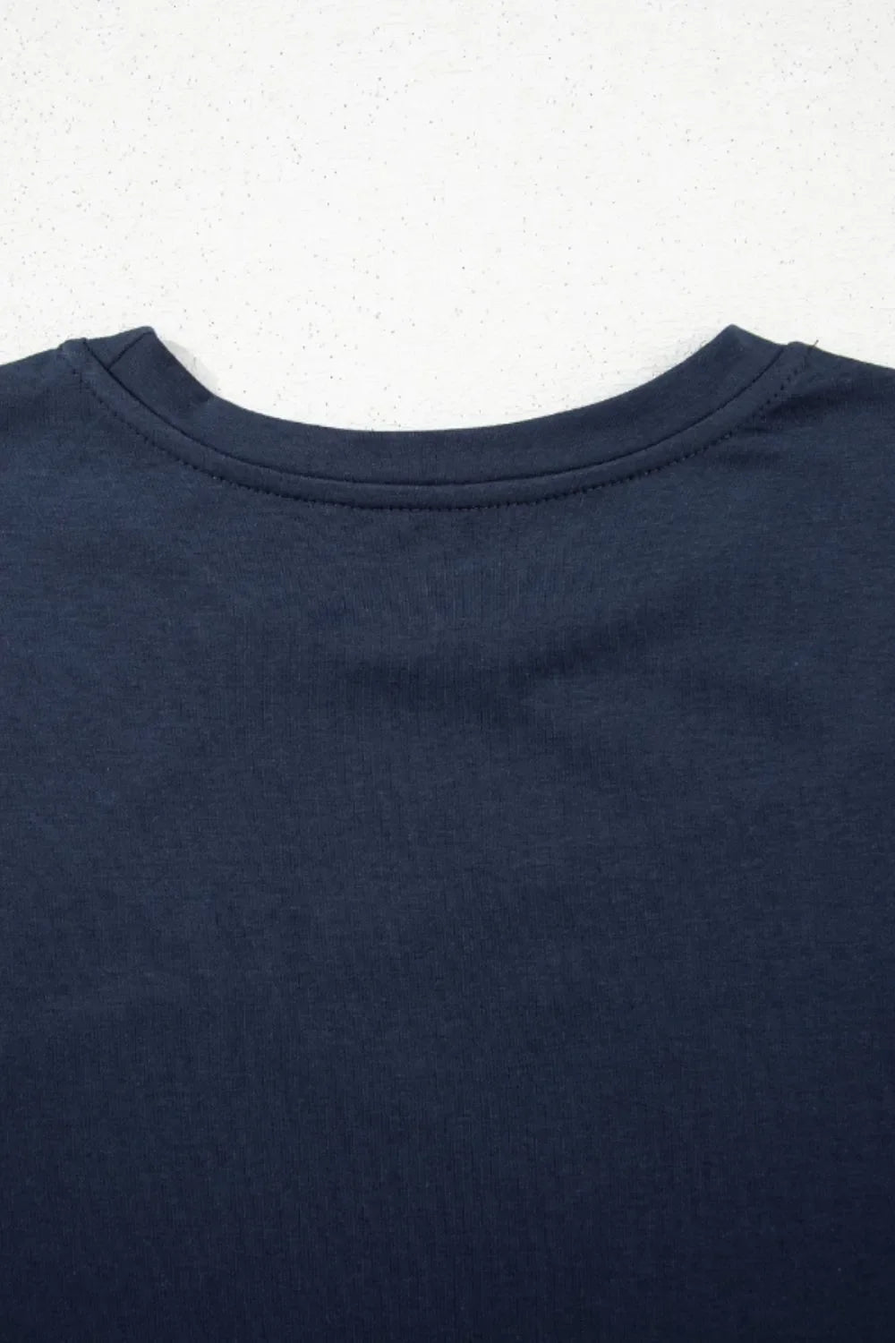 Solid Color Round Neck T Shirt
