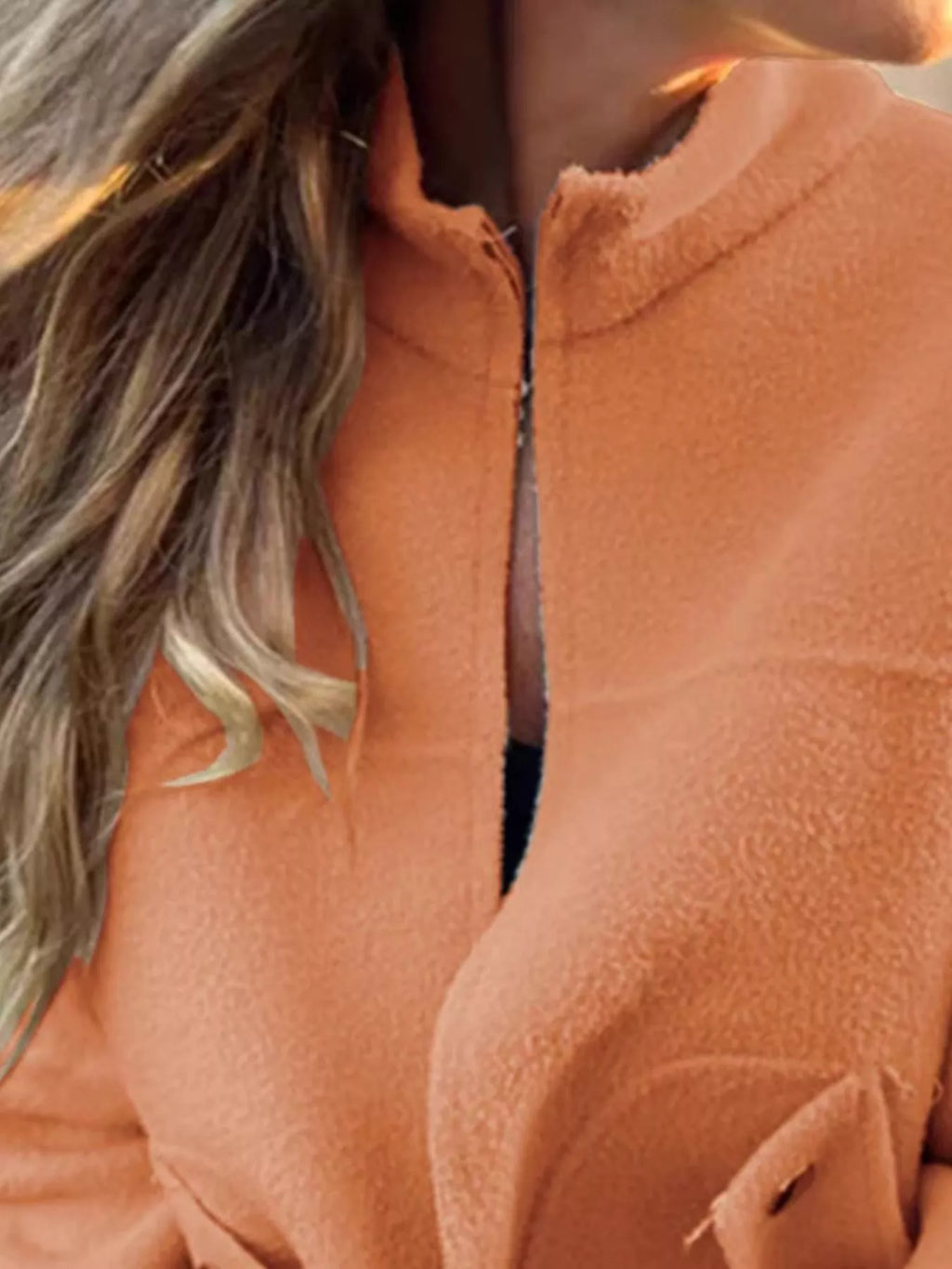Full Size Textured Knit Zip Up Outerwear Plus Size