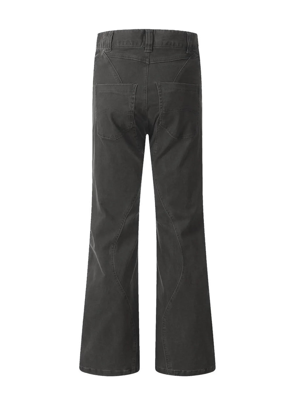 Men's Washed High Waist Flare Pants