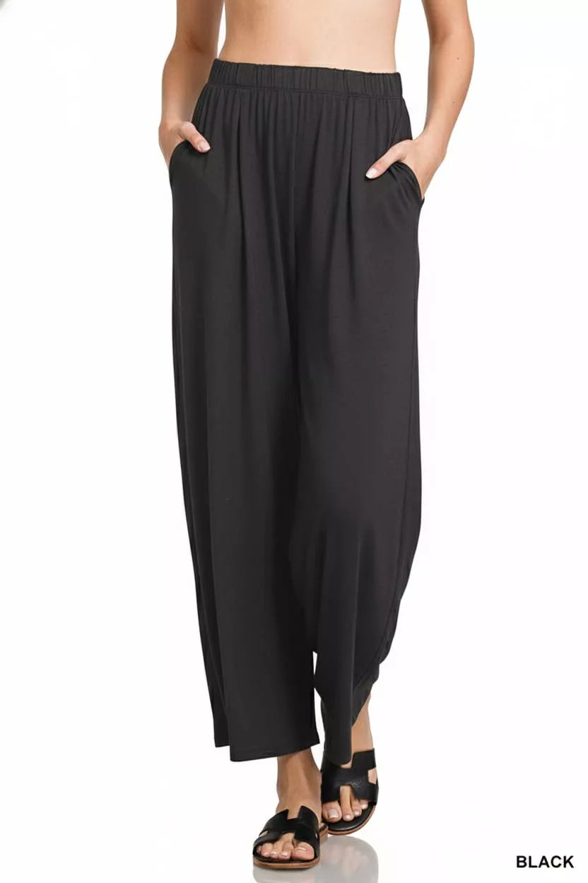 Zenana Elastic Waist Comfy Lounge Pants
