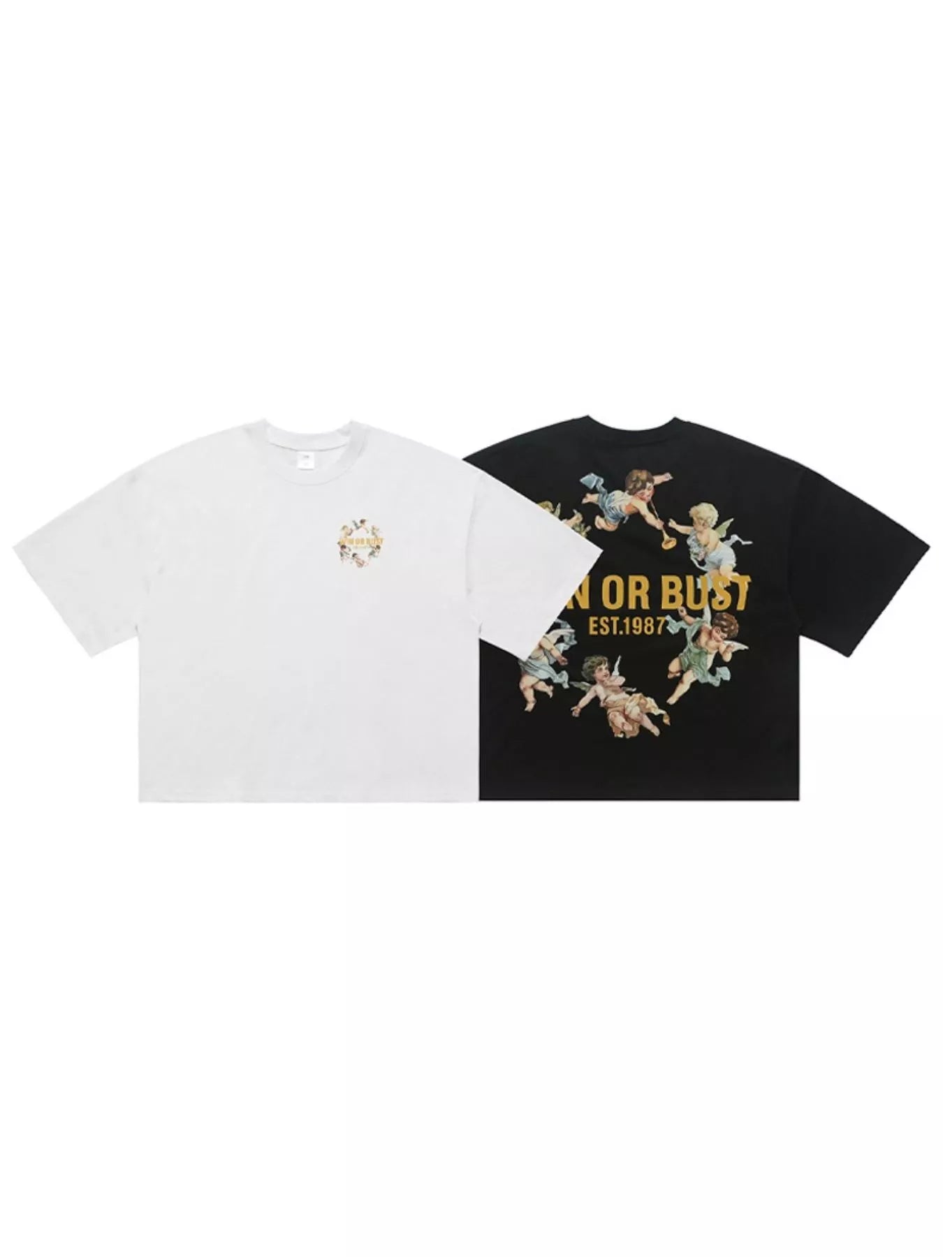 Men's Graphic Round Neck Short Sleeve T-Shirt
