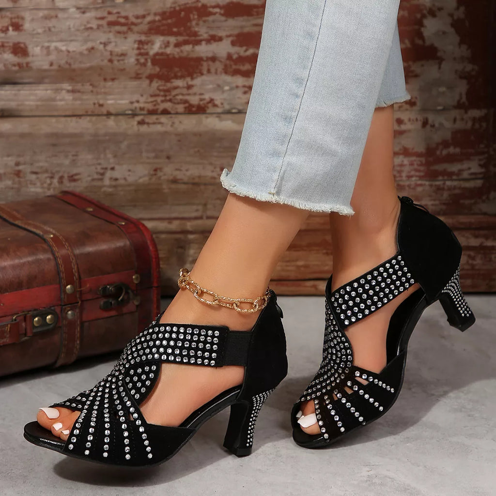 Peep Toe Block Heels Sandals