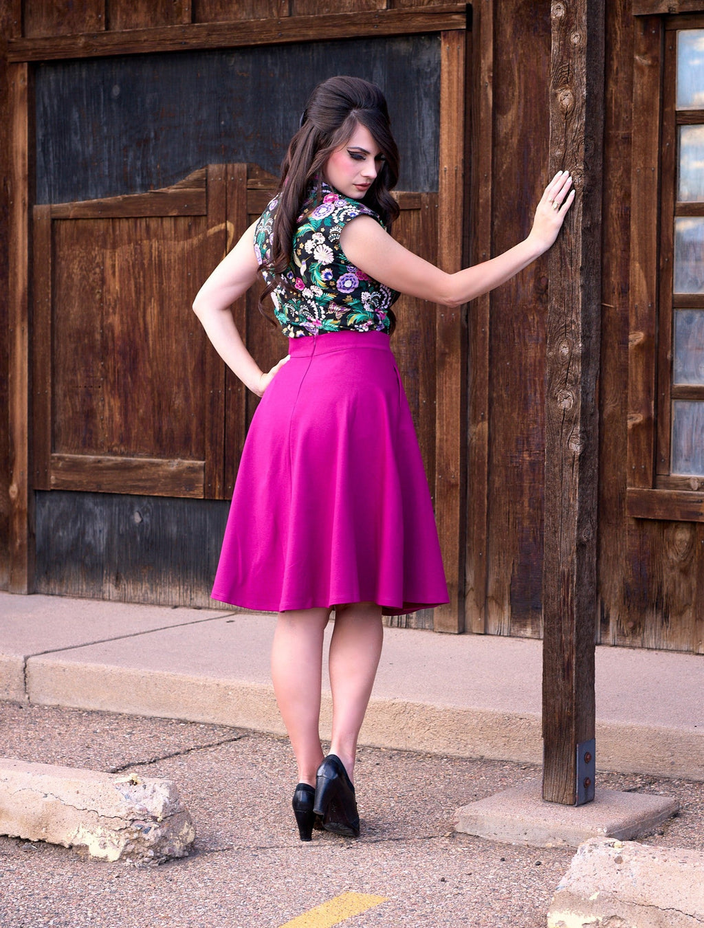 Charlotte Skirt in Magenta - 3X only, 1 left!