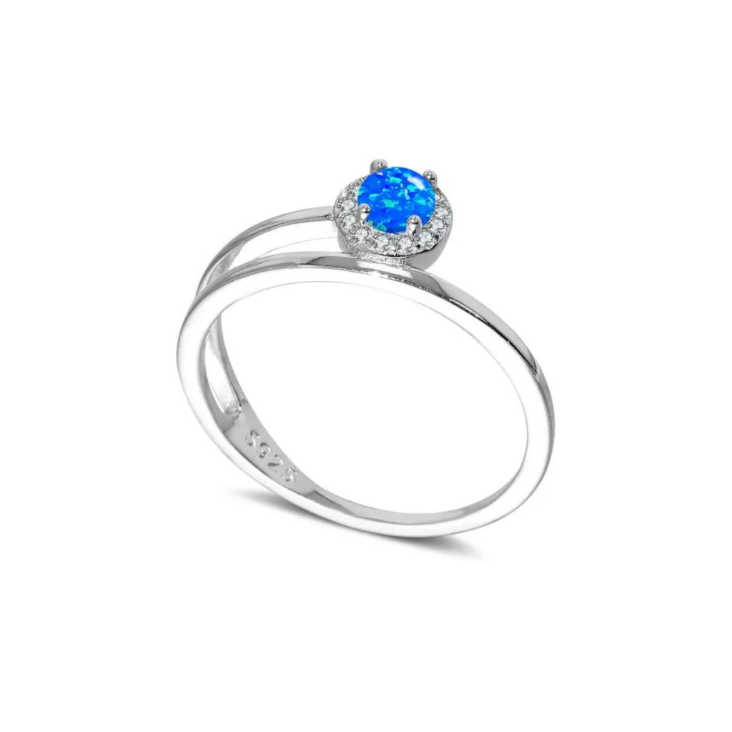 925 Sterling Silver Opal Ring