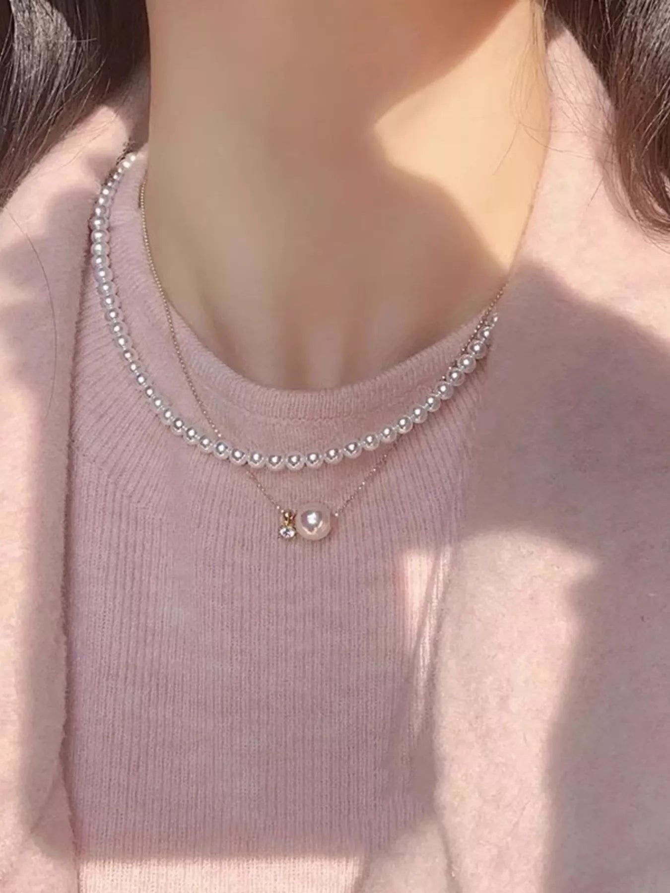 925 Sterling Silver Pearl Necklace