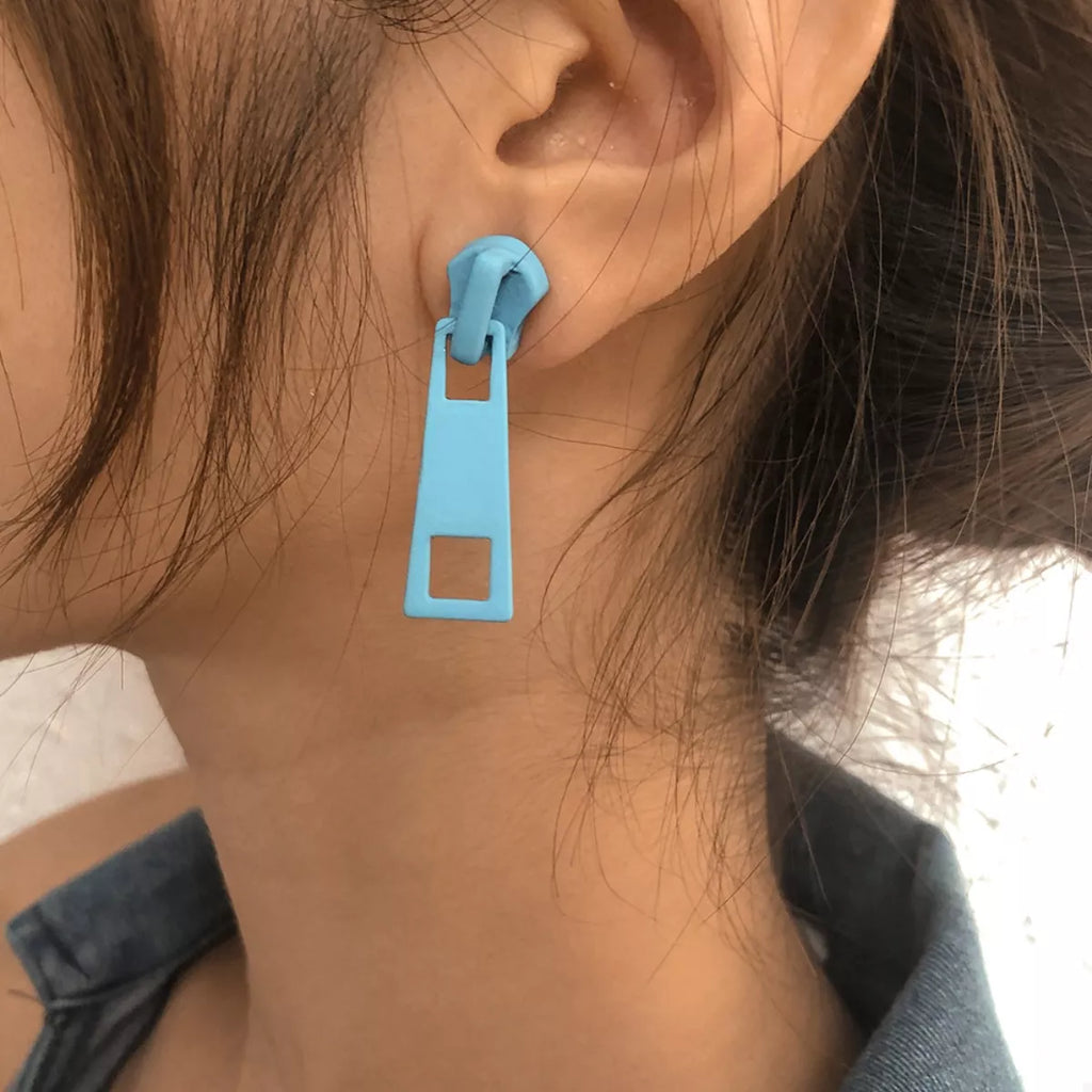Colorful Zipper Drop Earrings