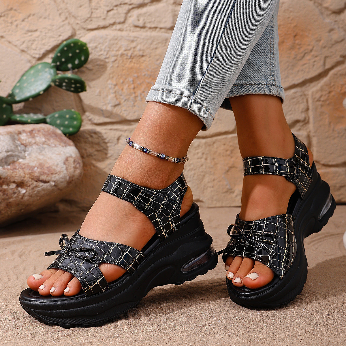 Open Toe Wedge Sandals