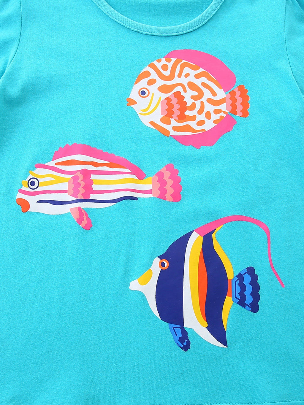 Children's Fish Print Short Sleeve T-Shirt