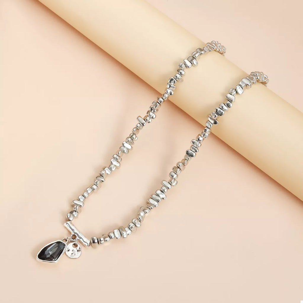 Silver-Plated Minimalist Pendant Necklace