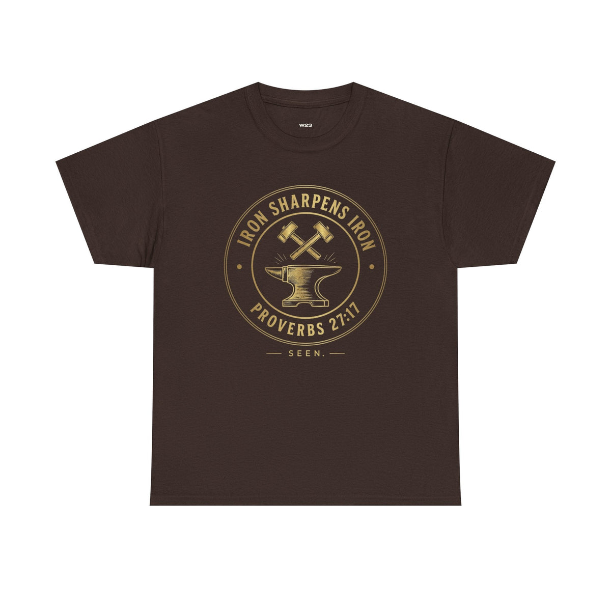 Iron Sharpens Iron Tee — Proverbs 27:17 | Faith Apparel for Men