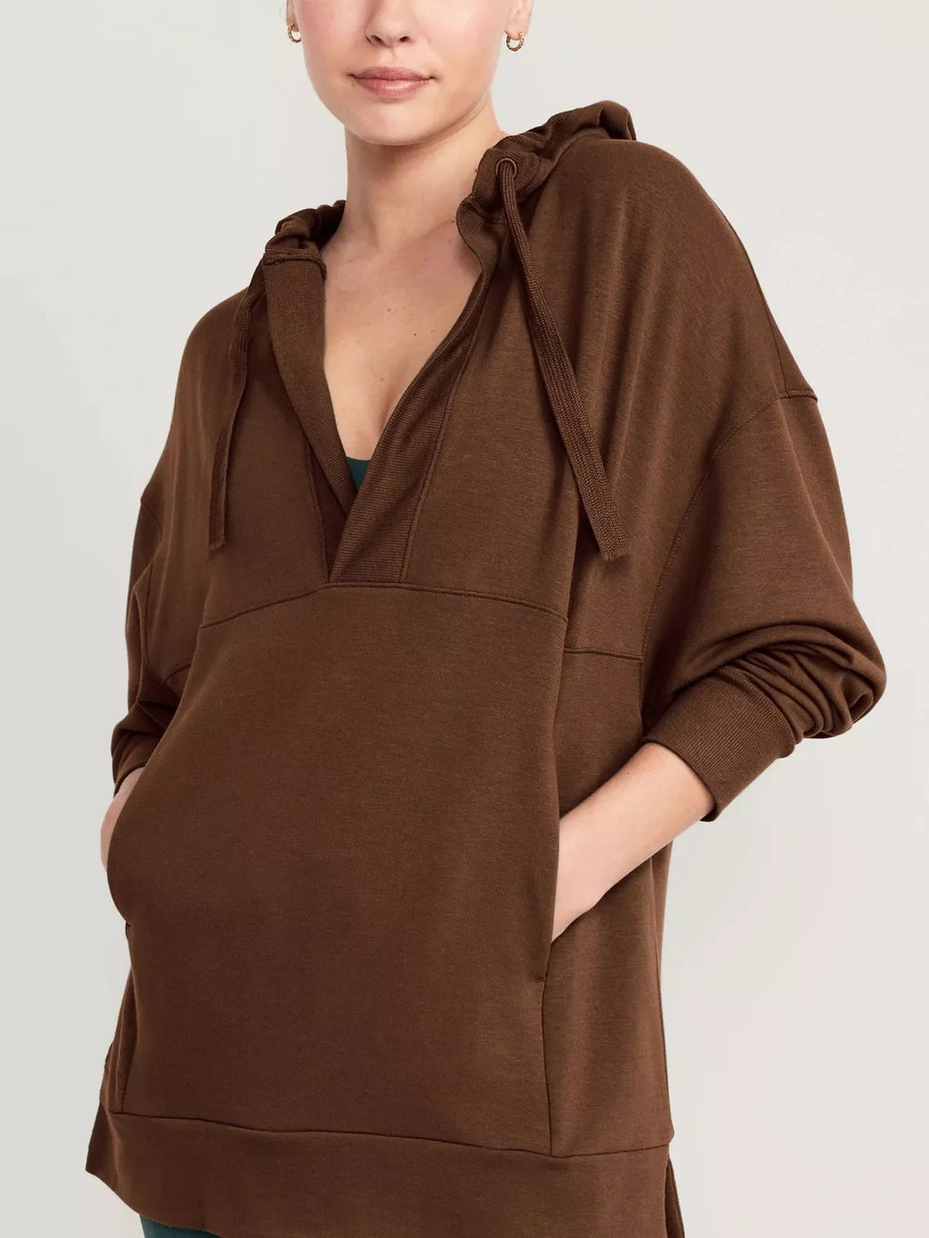 Drawstring Kangaroo Pocket Long Sleeve Hoodie