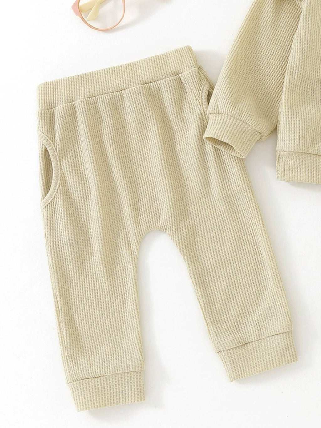 Children's Letter Ruffled Trim Top and Pants Set