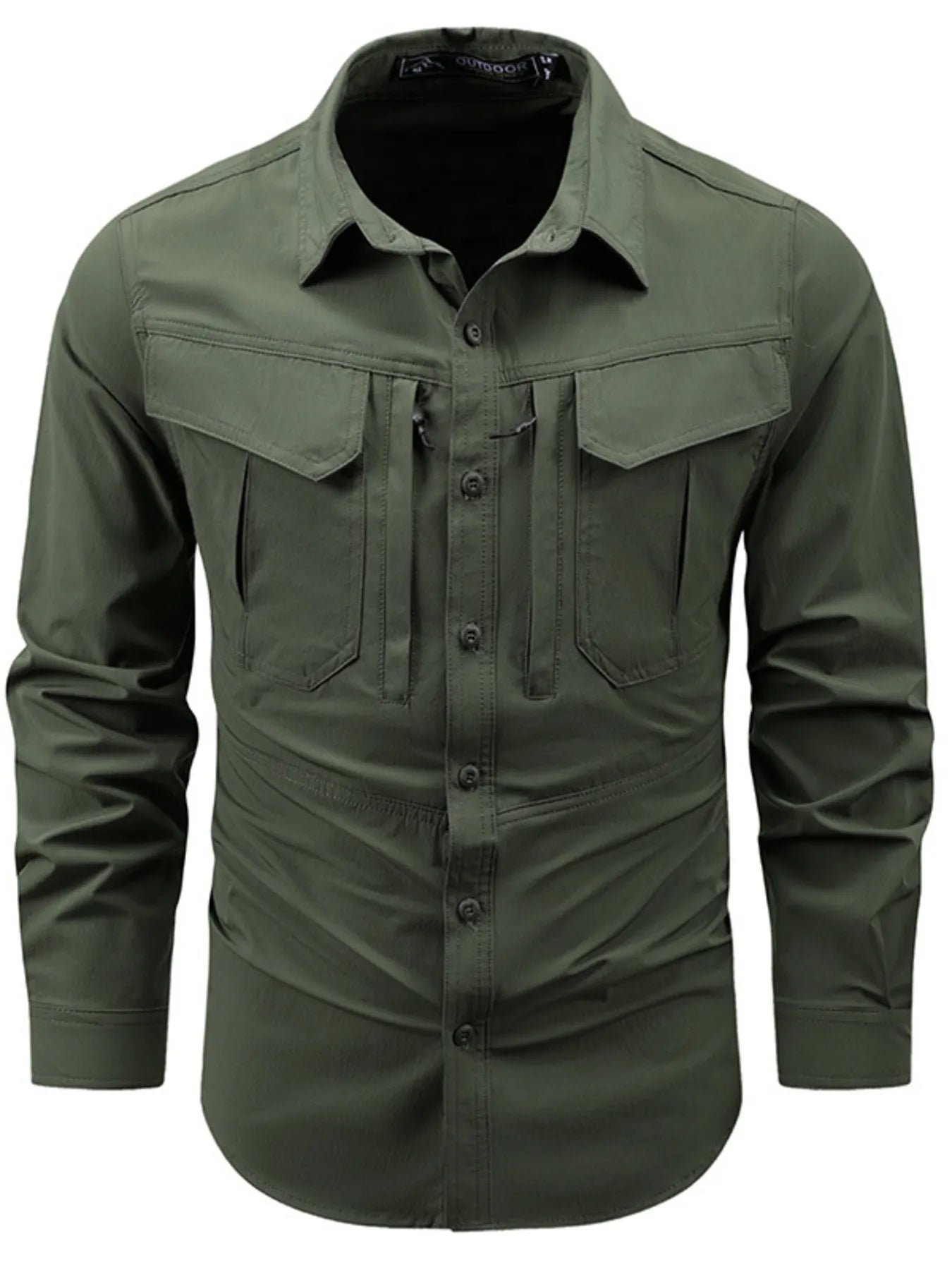 Men's Plus Size Button Up Long Sleeve Shirt