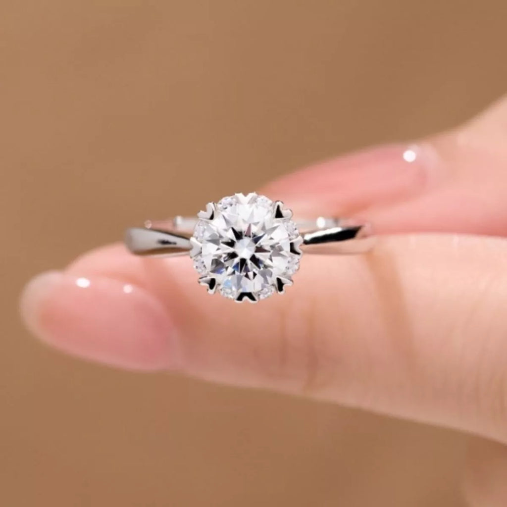 925 Sterling Silver Moissanite Ring