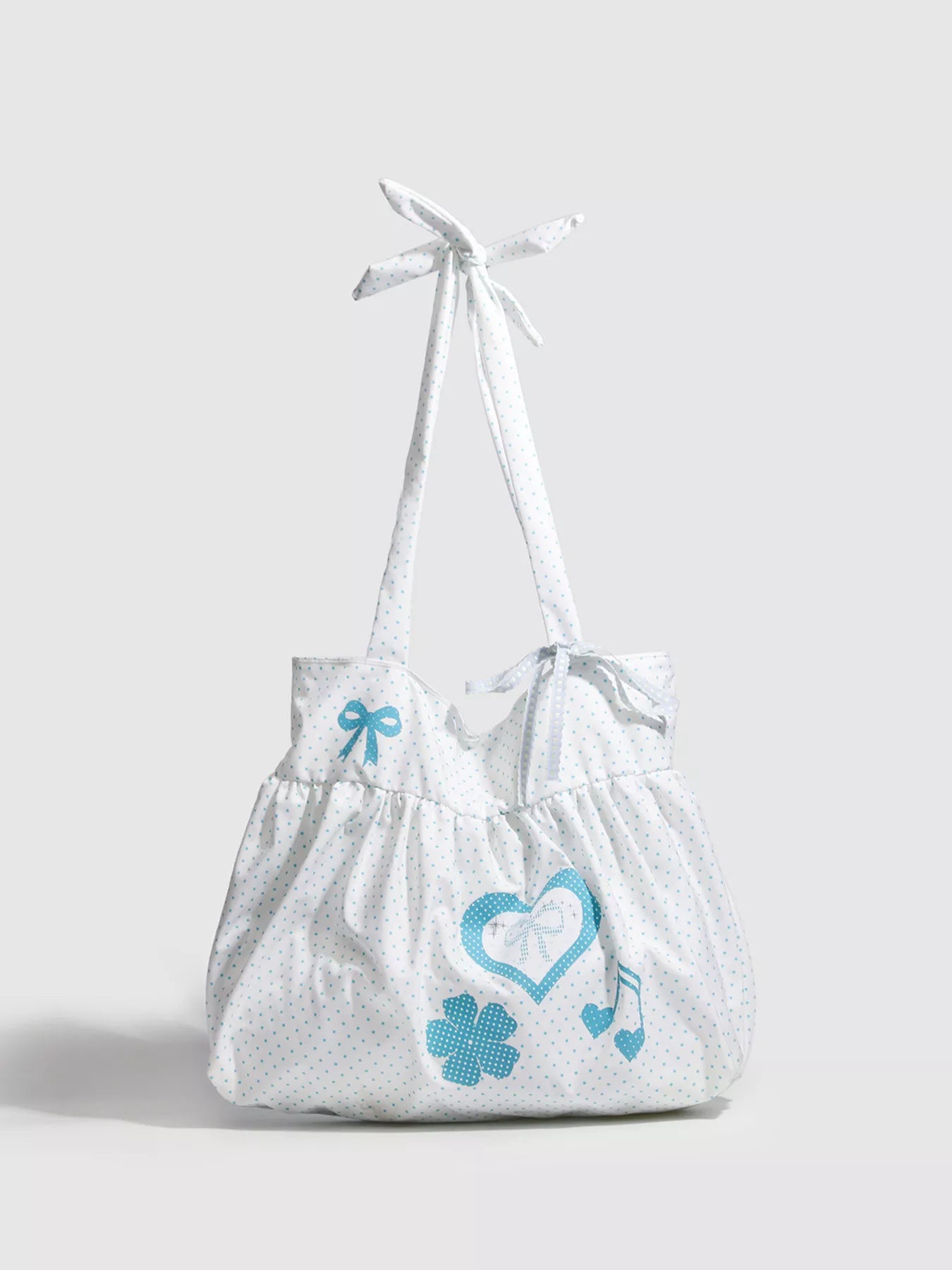 Polka Dot Heart Shoulder Bag