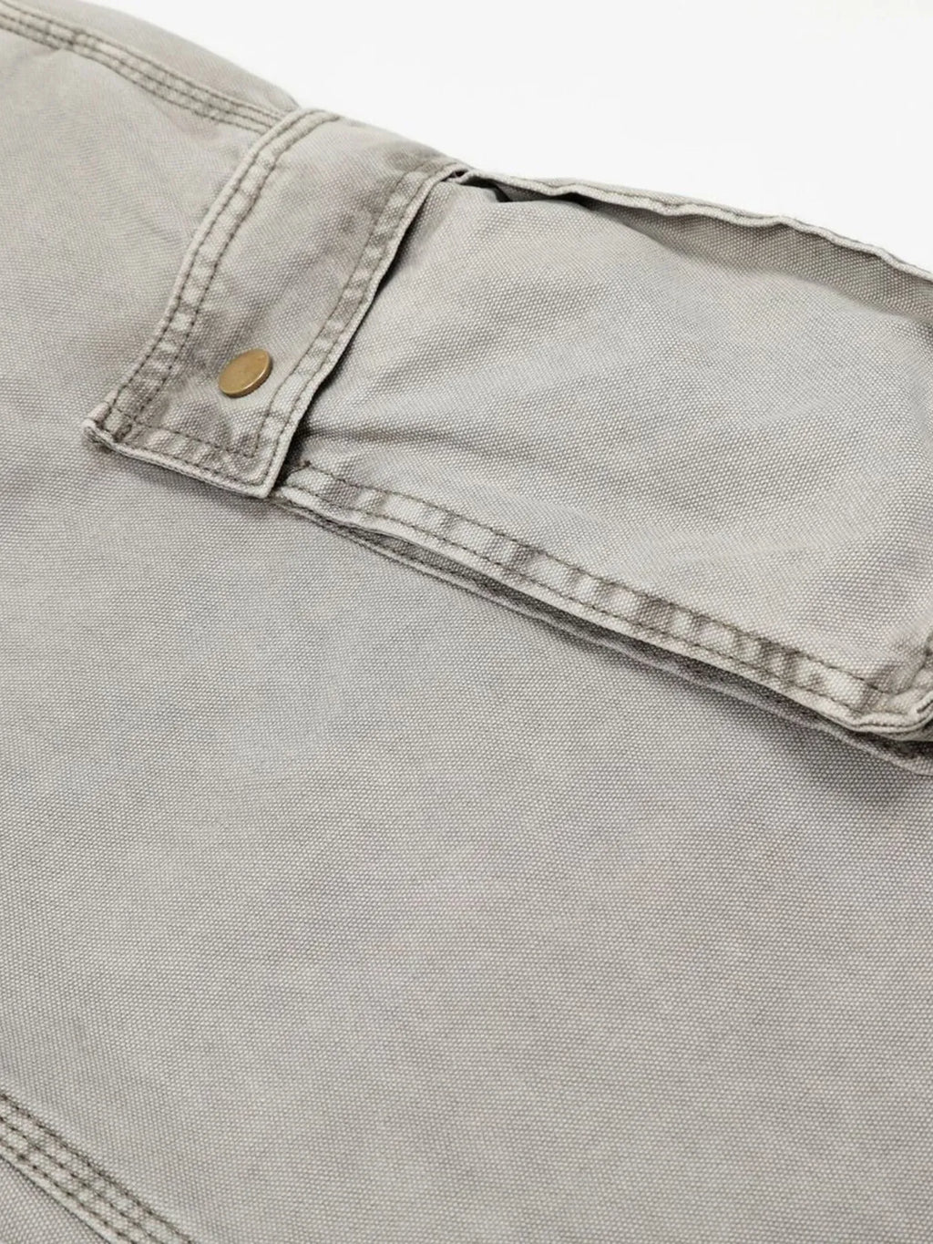 Men's Washed Wide Leg Cargo Jeans with Multiple Pockets
