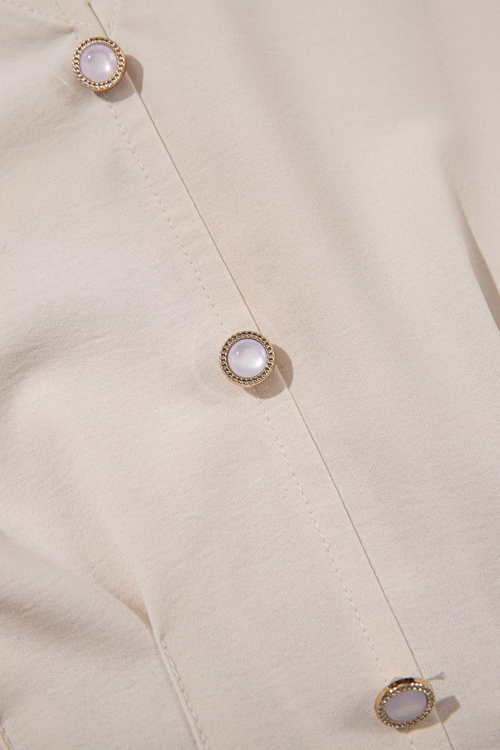 V Neck Long Sleeve Smocked Waist Elegant Blouse