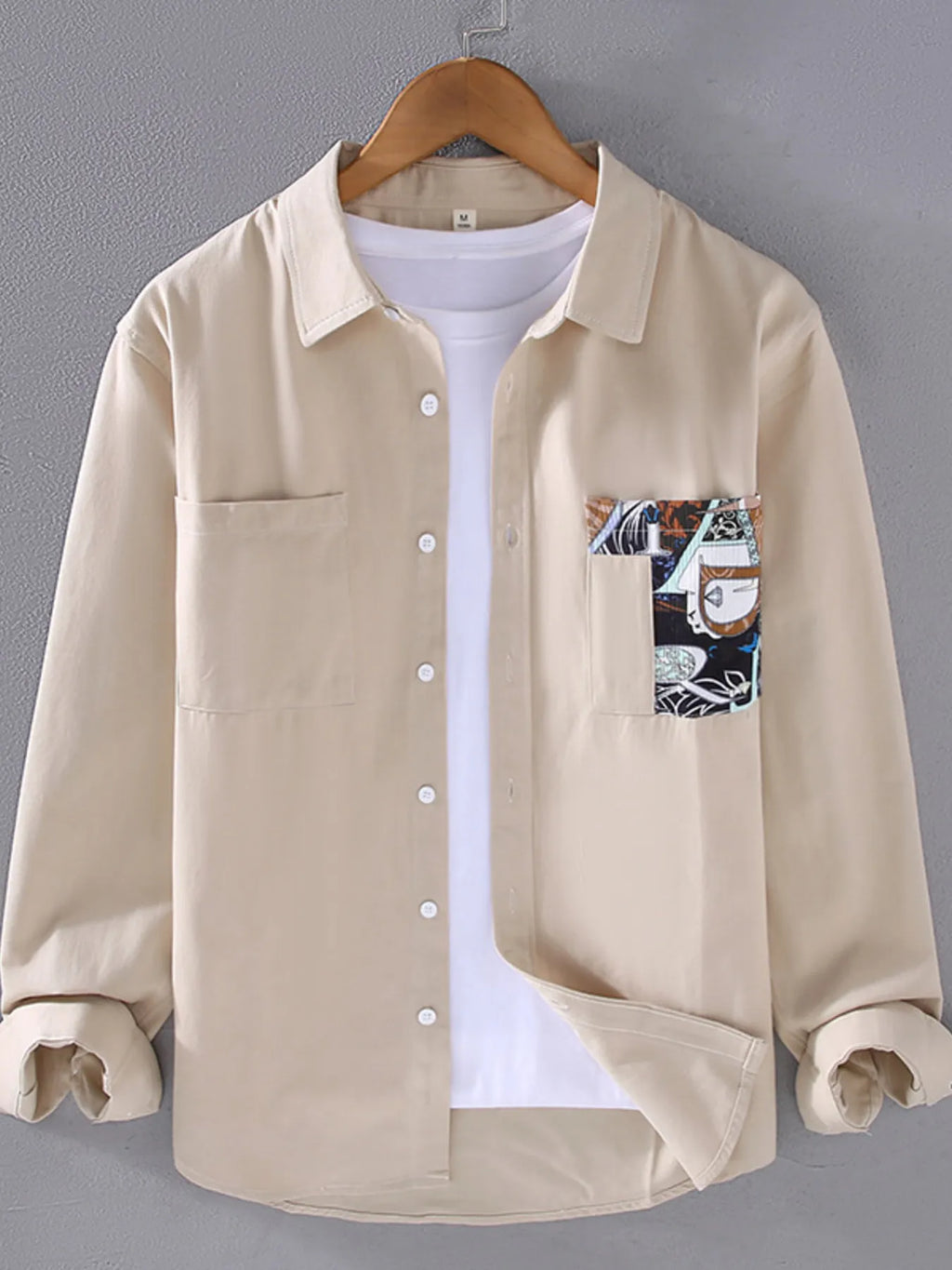 Men's Plus Size Button Up Long Sleeve Shirt
