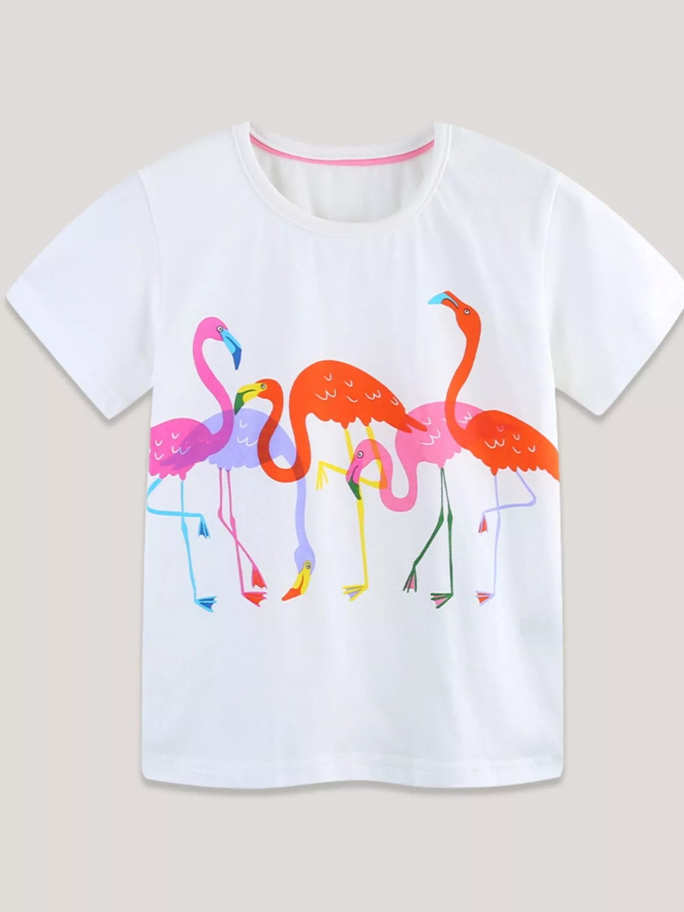 Children's Flamingo Print Short Sleeve T-Shirt