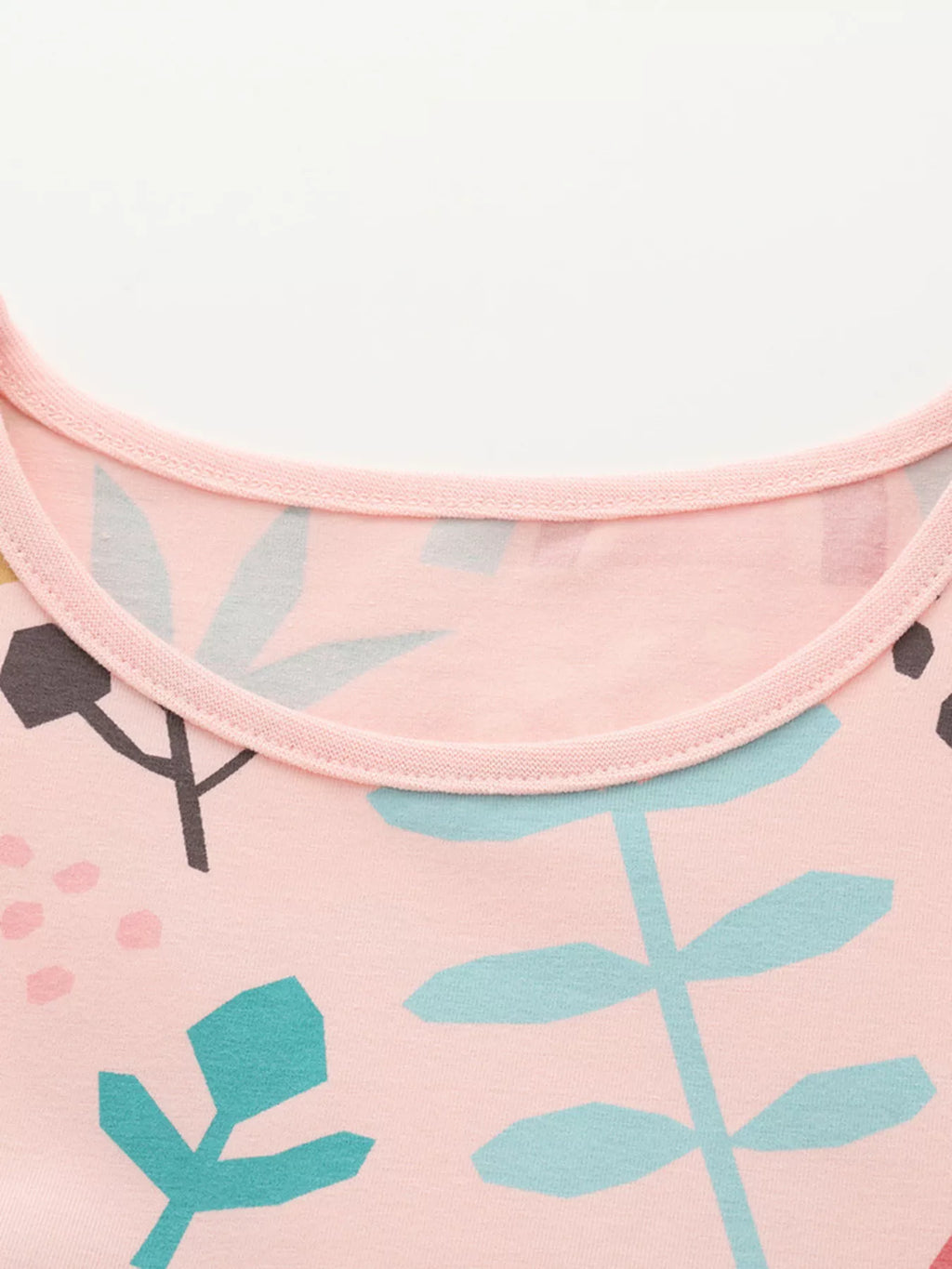 Children's Printed Ruffle Short Sleeve Casual Dress
