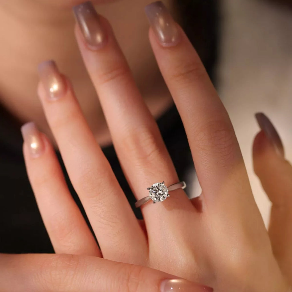 1 Carat 925 Sterling Silver Moissanite Ring