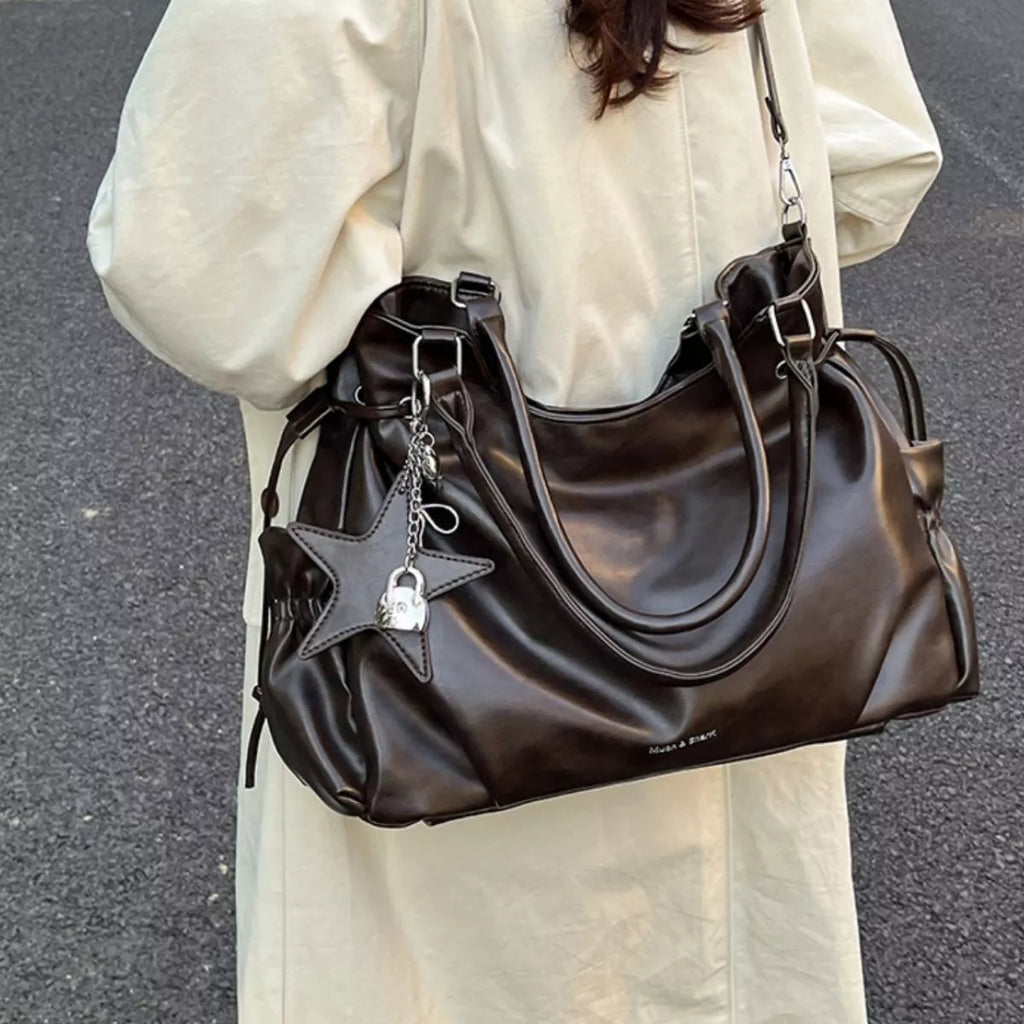 Large Capacity Drawstring Shoulder Bag Handbag