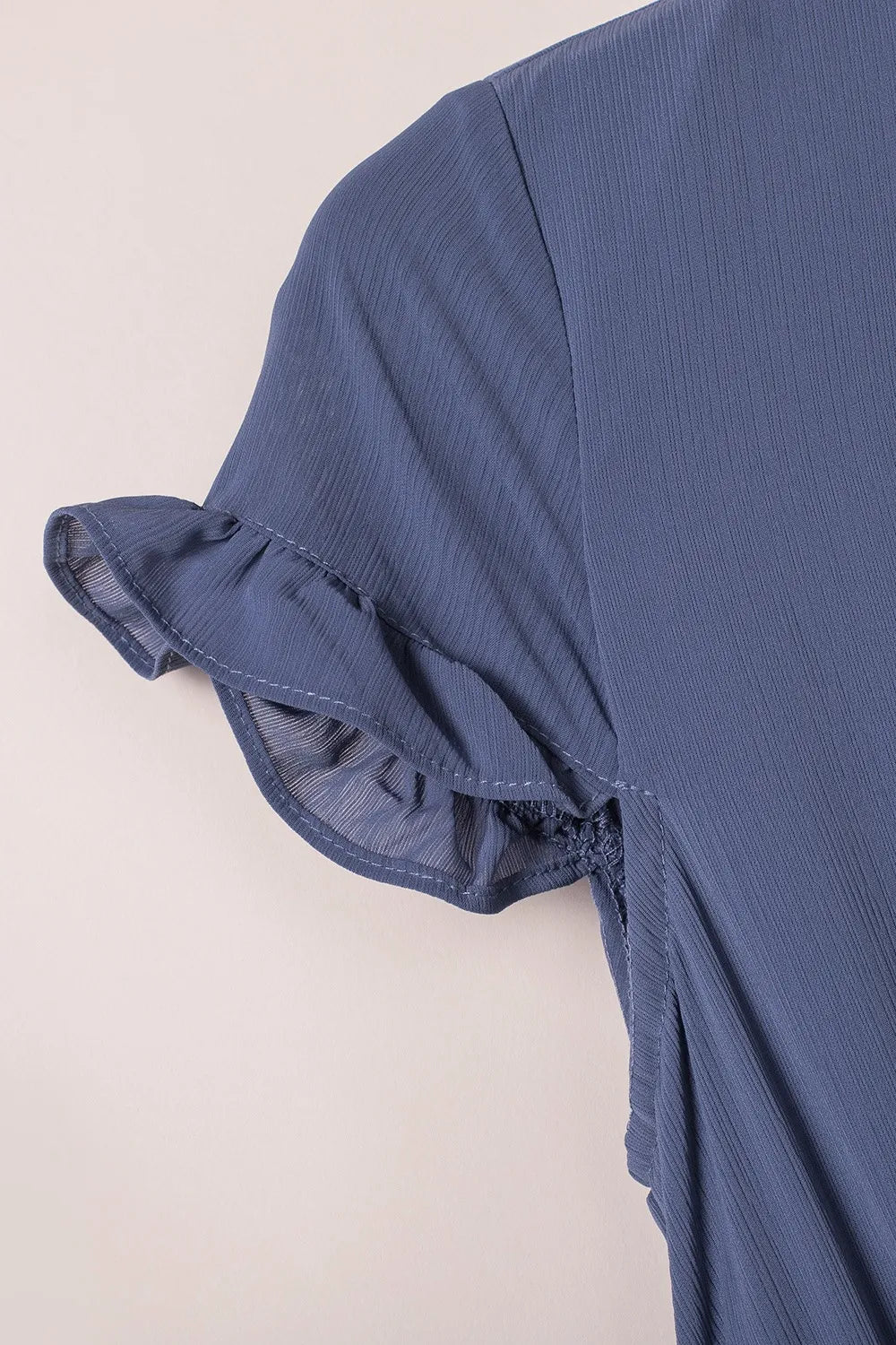 Tie-Front Mini Dress with Smocked Waist