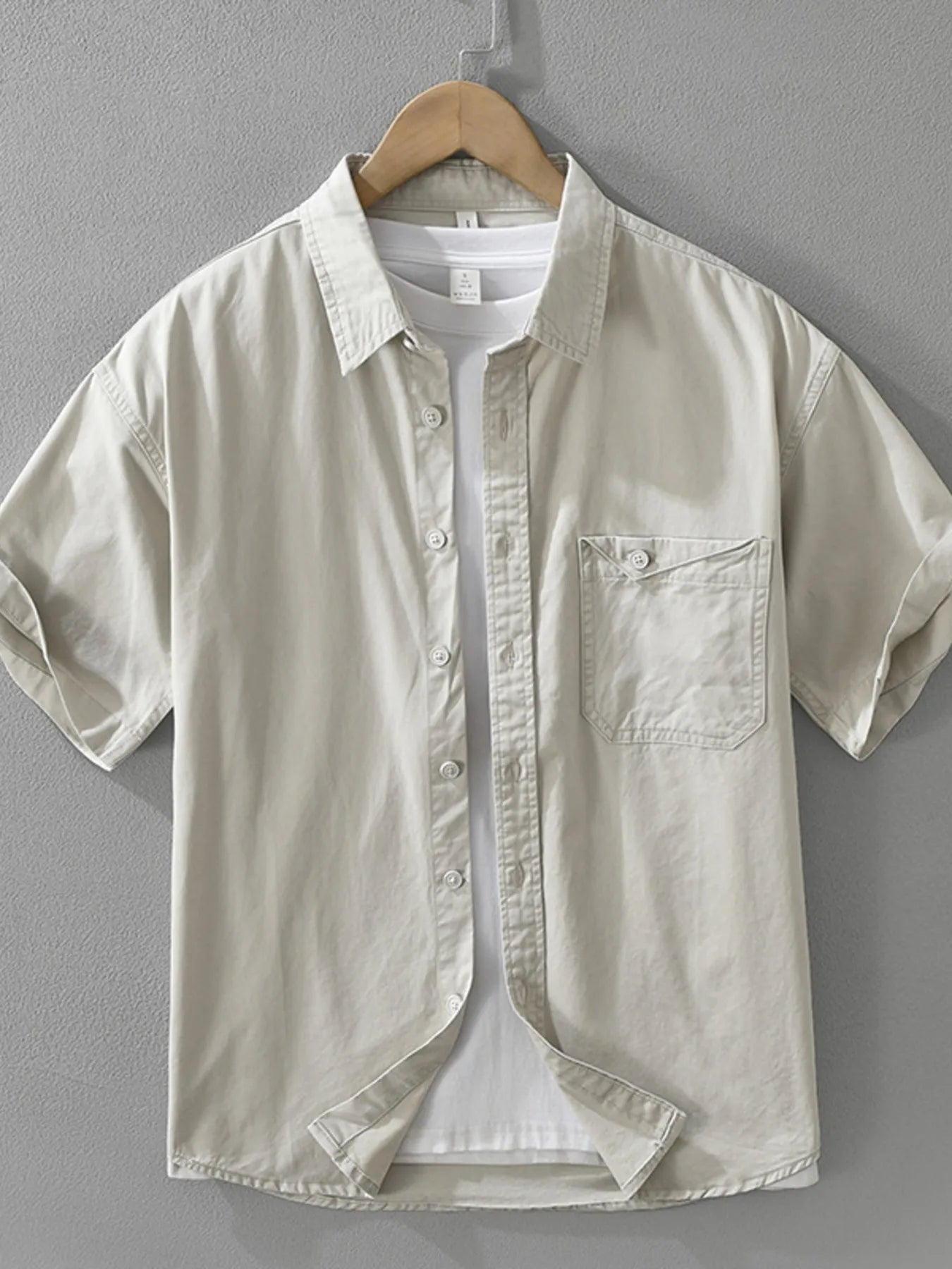 Men's Plus Size Button Up Short Sleeve Shirt