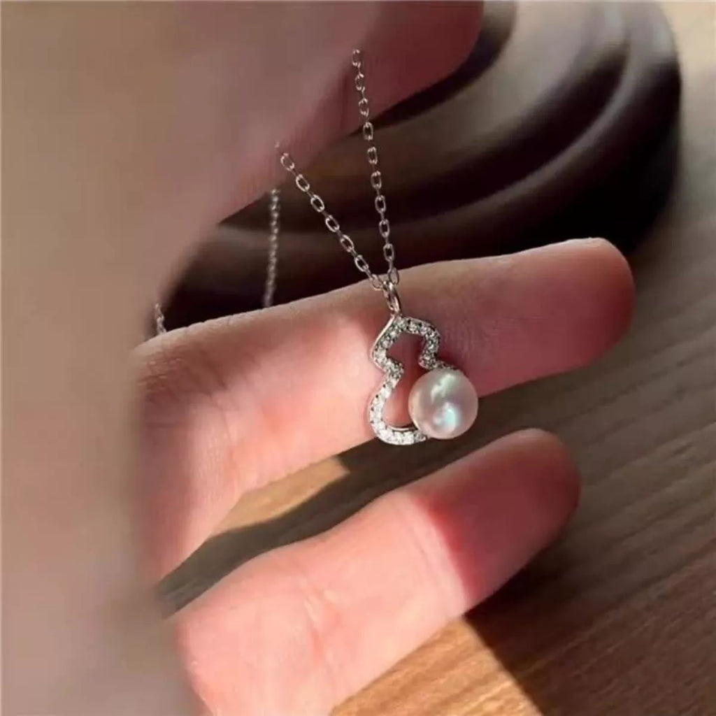 925 Sterling Silver Gourd Pearl Necklace