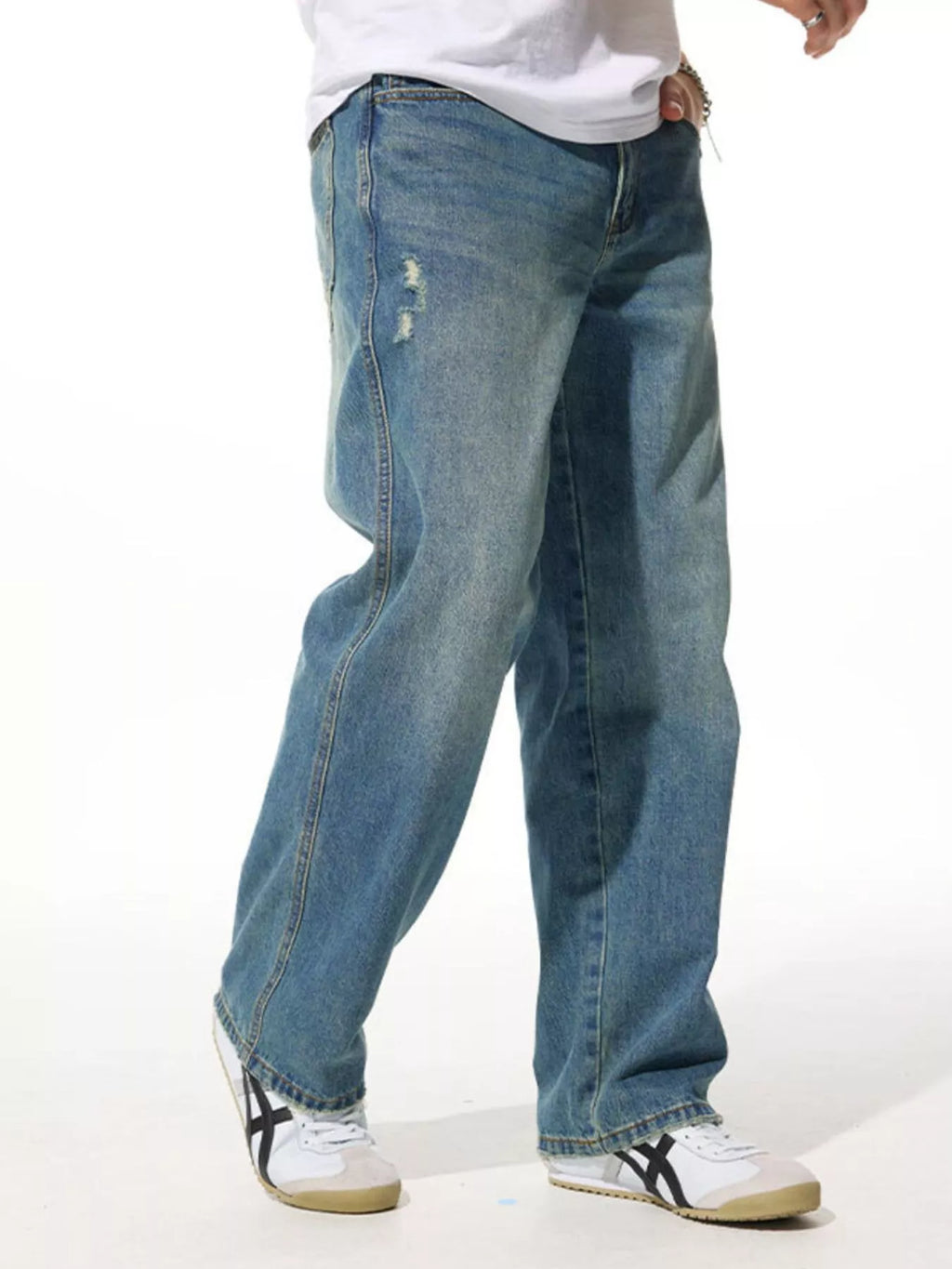 Men's Relaxed Fit Wash Jeans