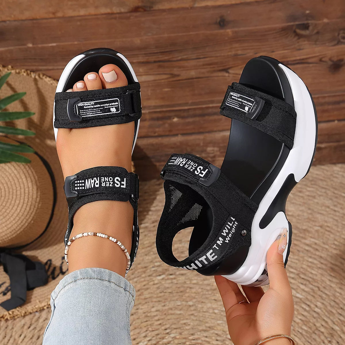 Open Toe Wedge Sandals