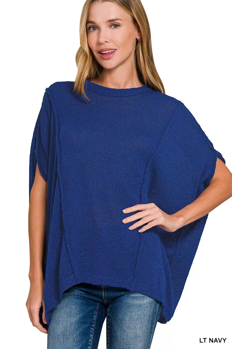 Zenana Drop Shoulder Short Sleeve Knit Top