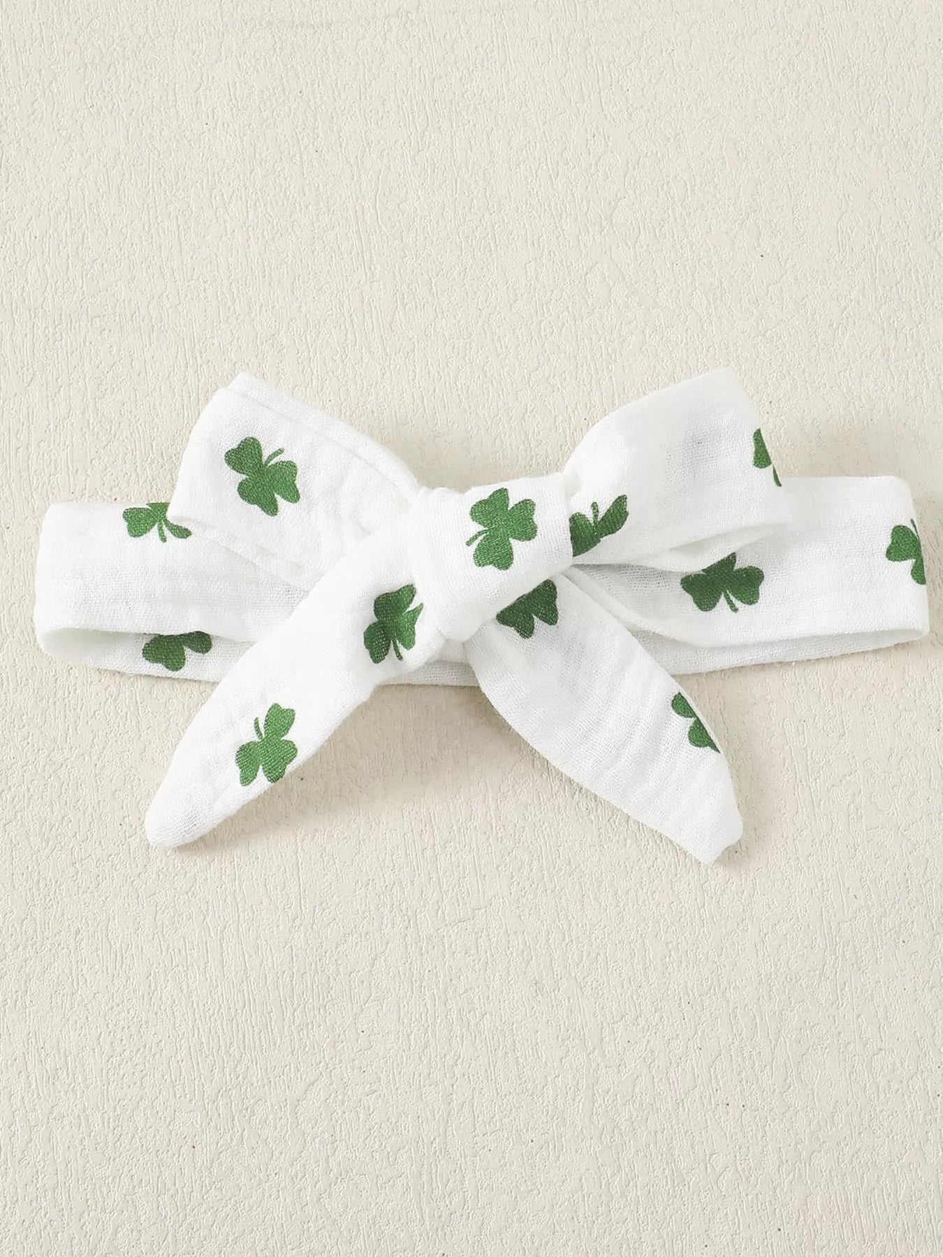Children's Shamrock Print Ruffle Set with Headband