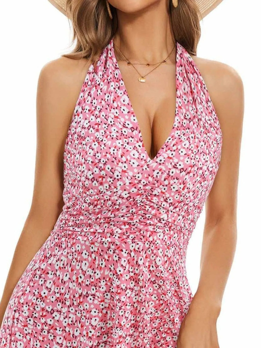 Printed Halter Neck Dress