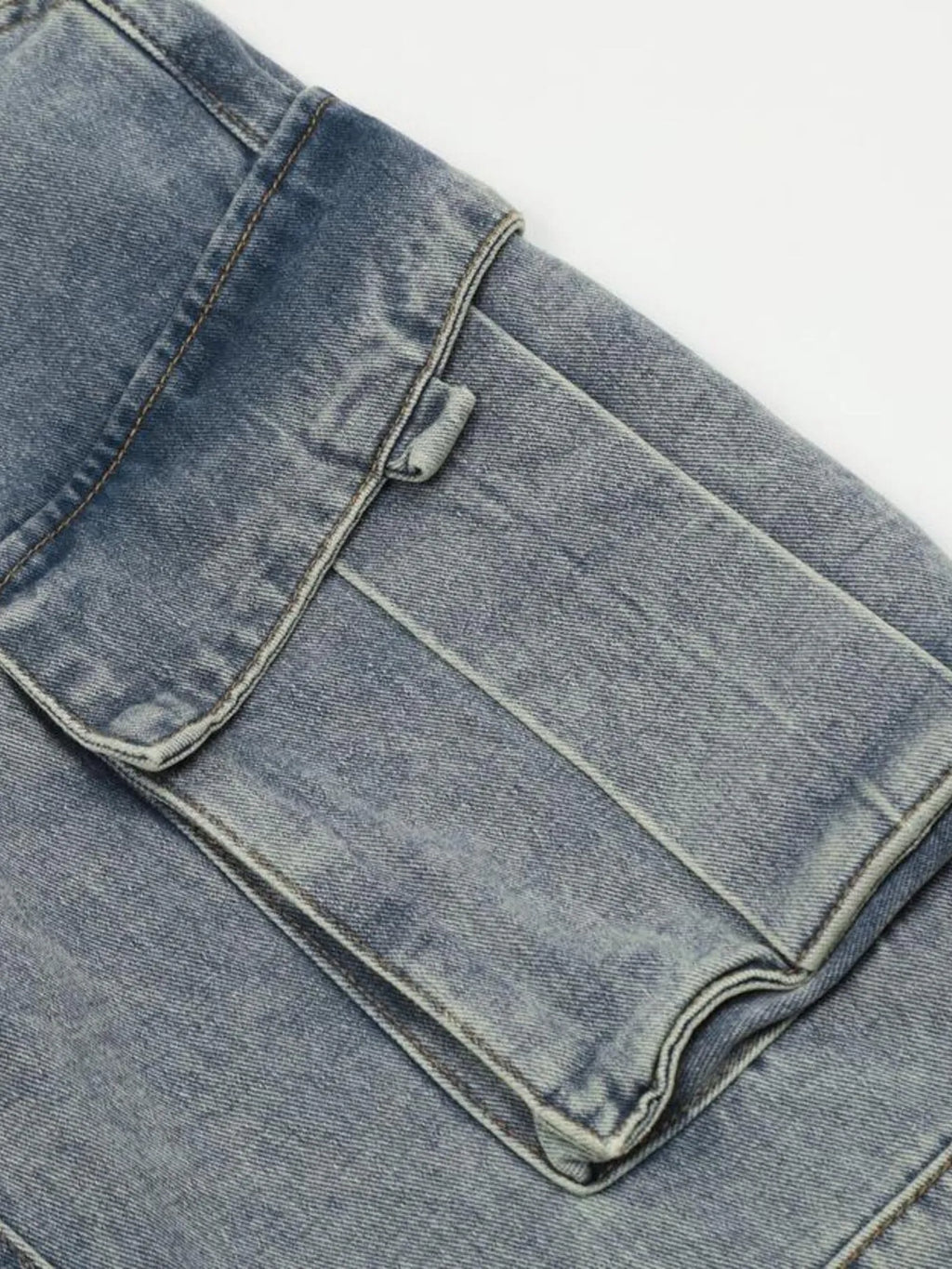 Men's Multi-Pocket Cargo Wide Leg Jeans