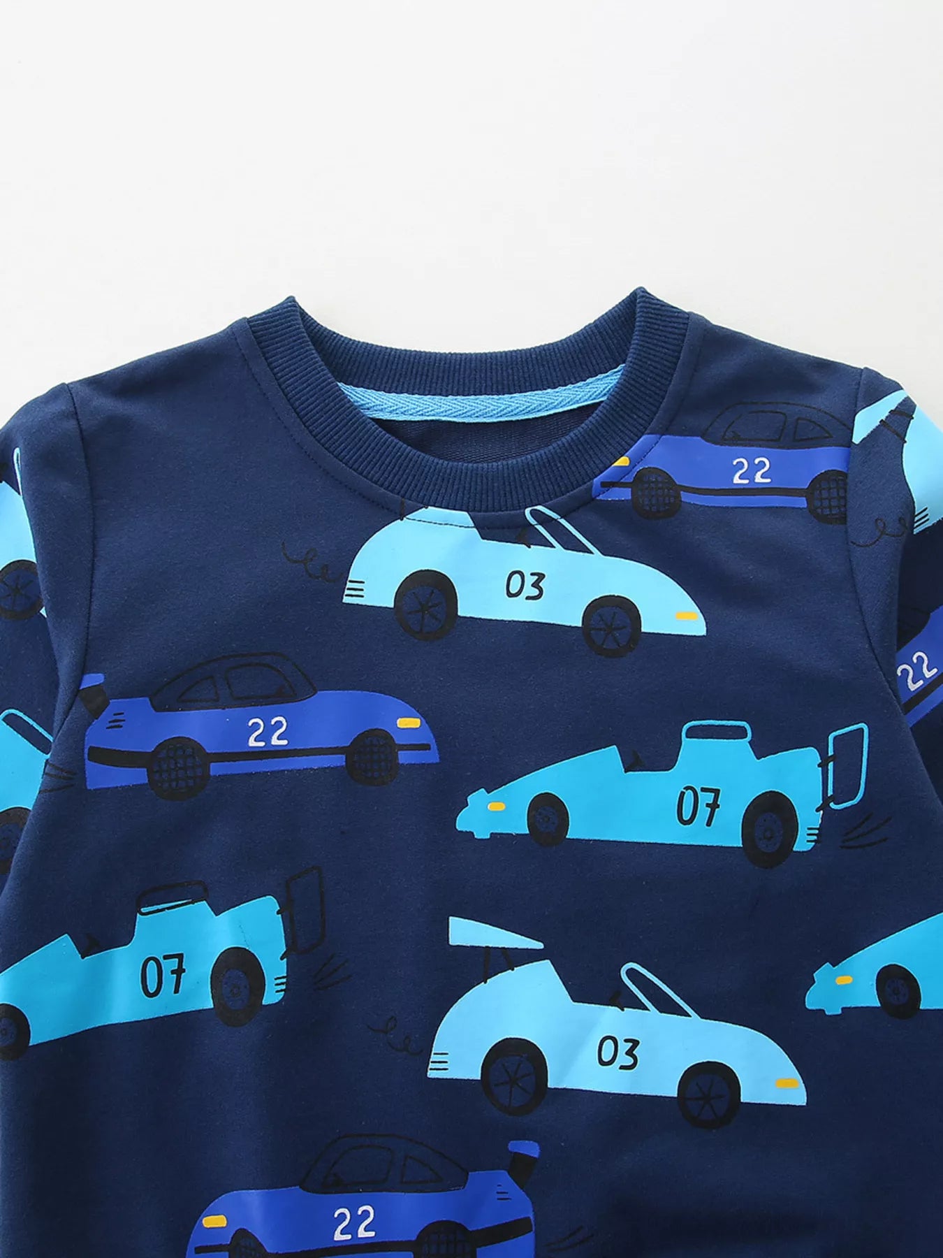 Children's Racing Car Print Long Sleeve Sweatshirt
