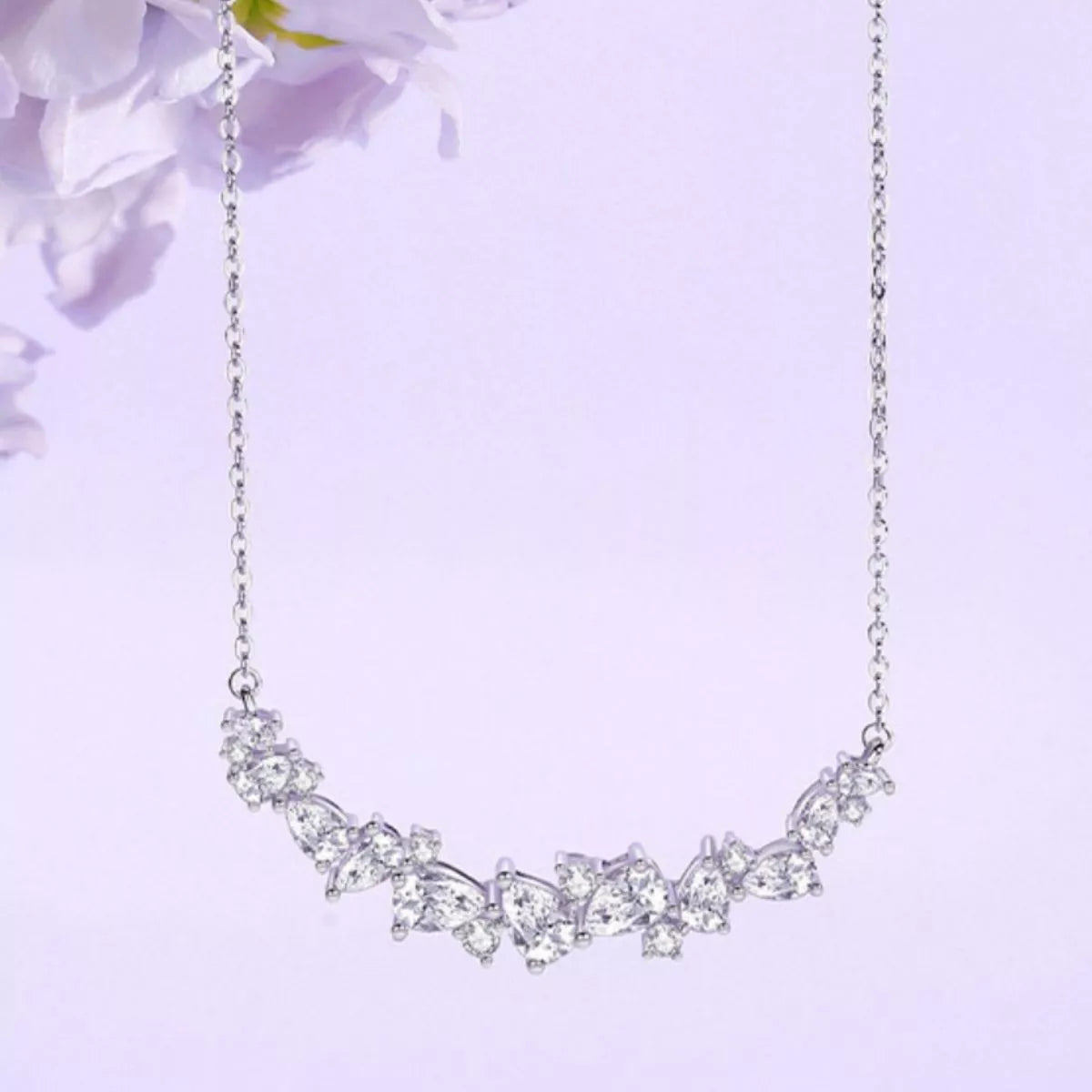 925 Sterling Silver Zircon Necklace