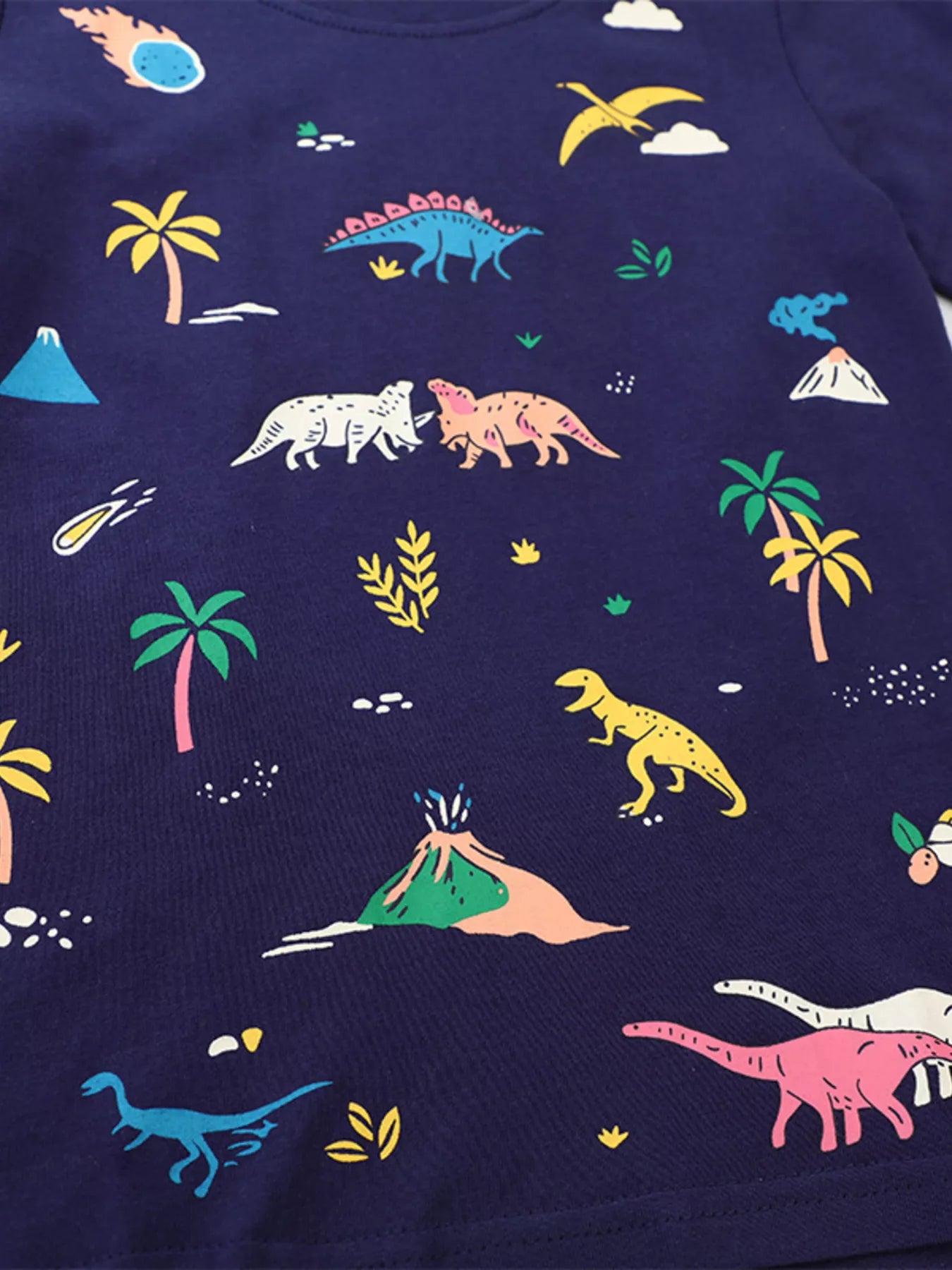 Children's Dinosaur Print Short Sleeve T-Shirt