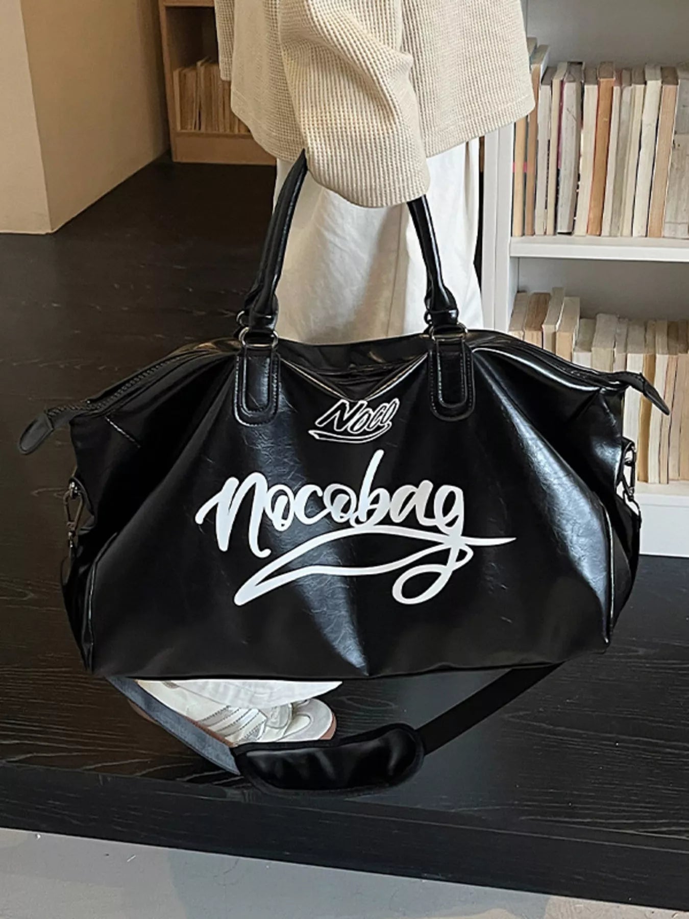 Letter Leather Travel Bag