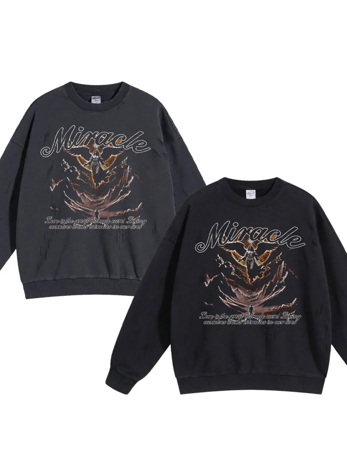 Men's Graphic Round Neck Long Sleeve T-Shirt