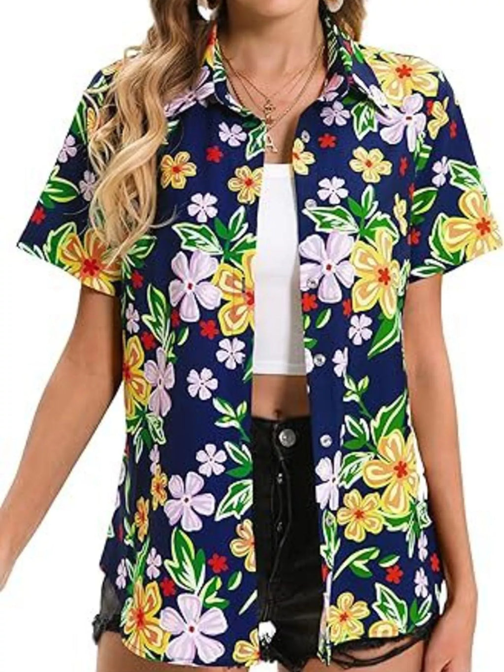 Plant Print Short Sleeve Shirt