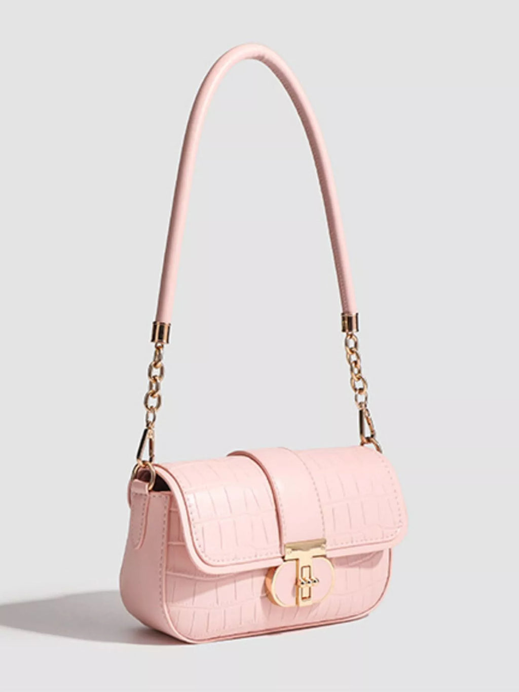Textured Flap Shoulder Bag