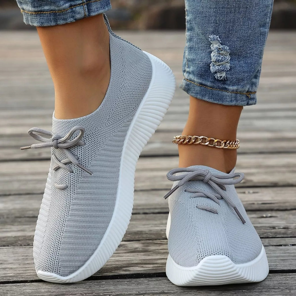 Round Toe Lace Up Sneakers