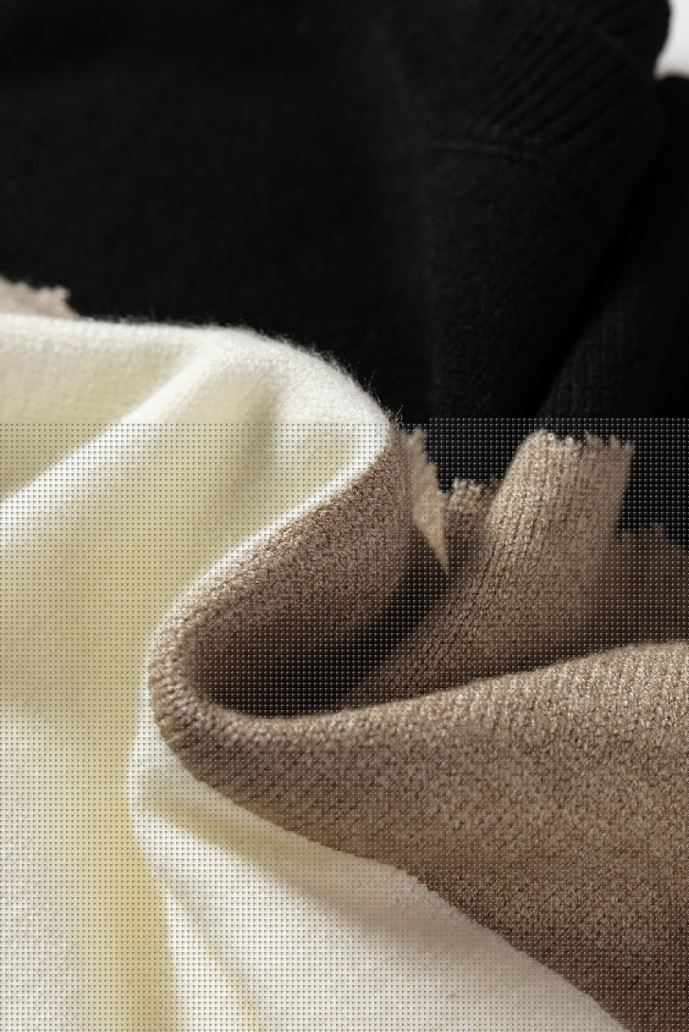Colorblock Crew Neck Drop Shoulder Sweater
