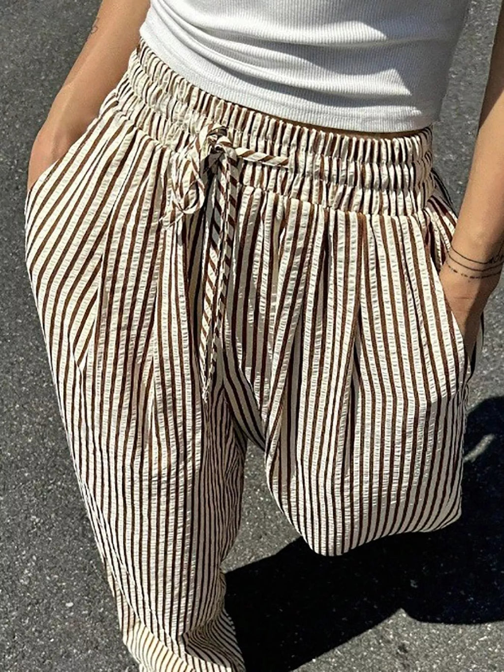 Striped Wide Leg Pants