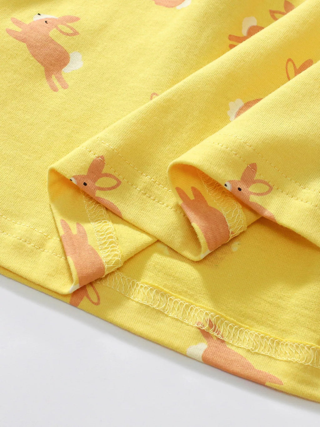 Children's Bunny Print Peter Pan Collar Dress