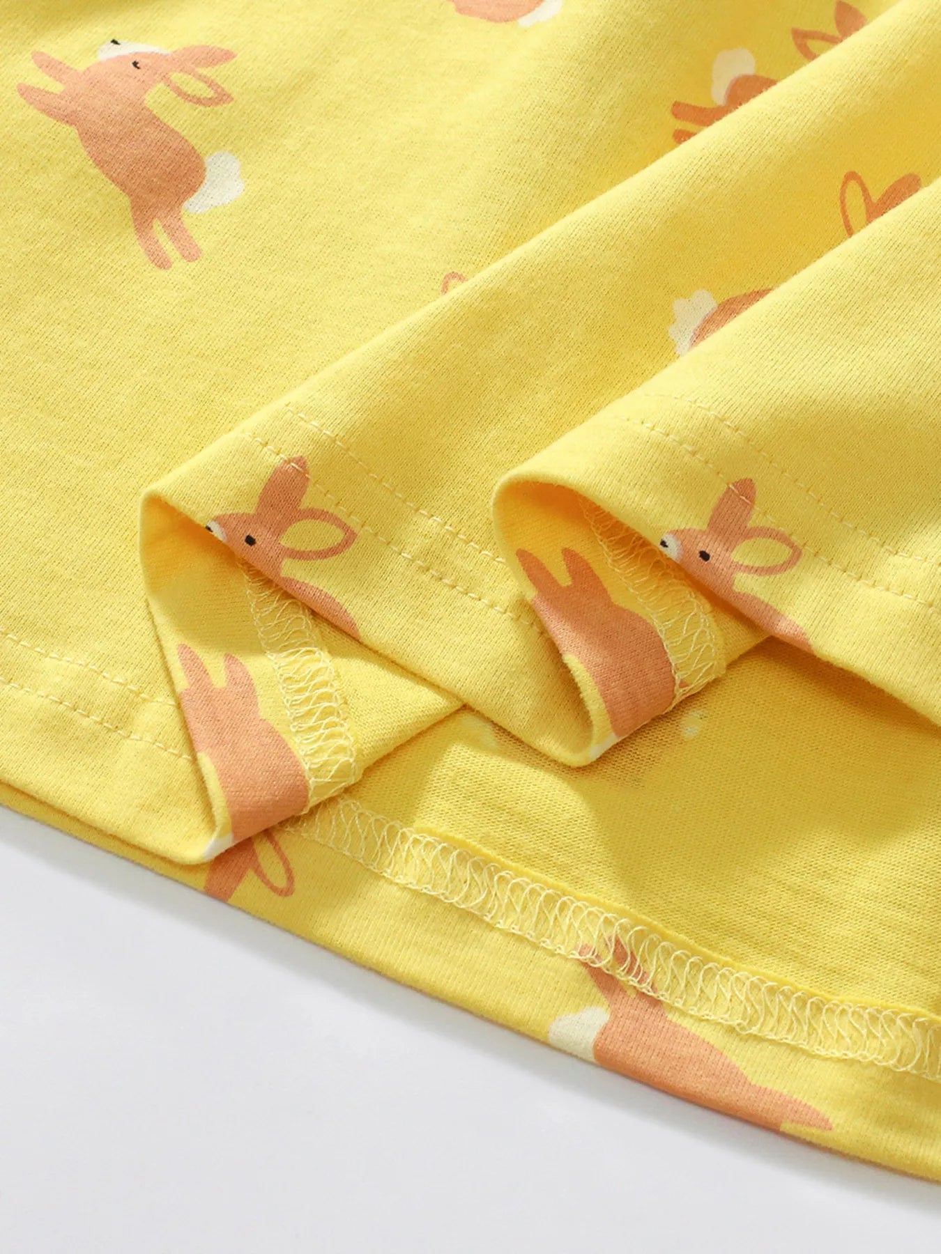 Children's Bunny Print Peter Pan Collar Dress