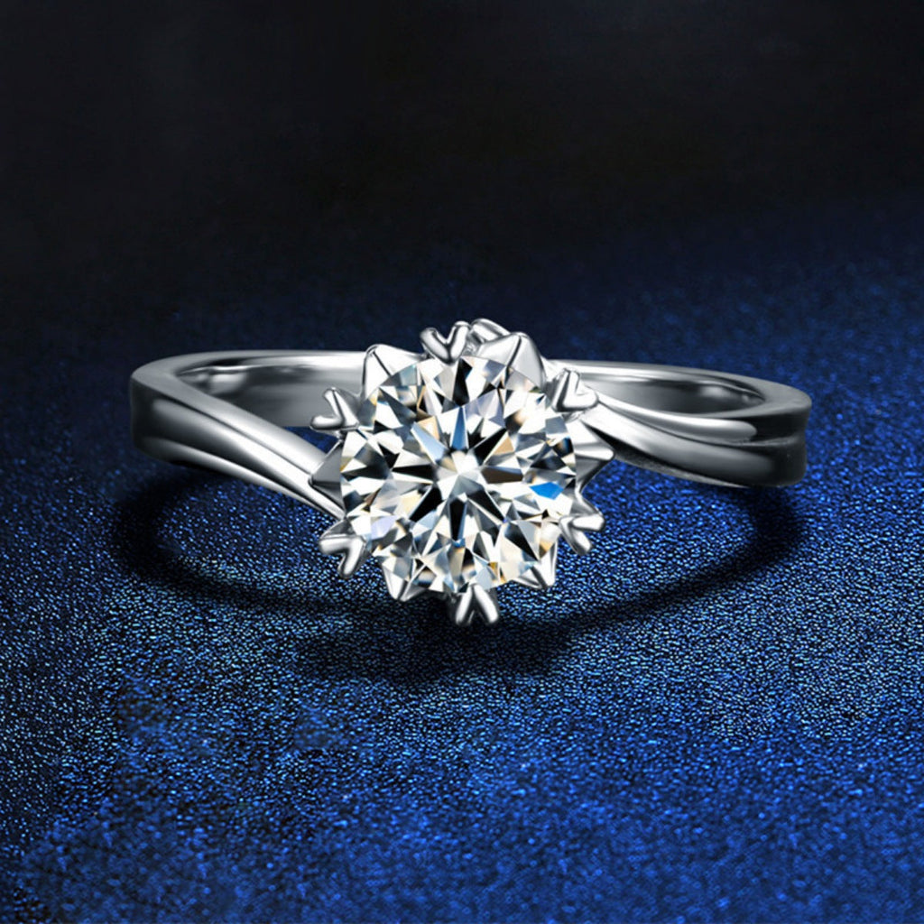 1 Carat 925 Sterling Silver Moissanite Ring
